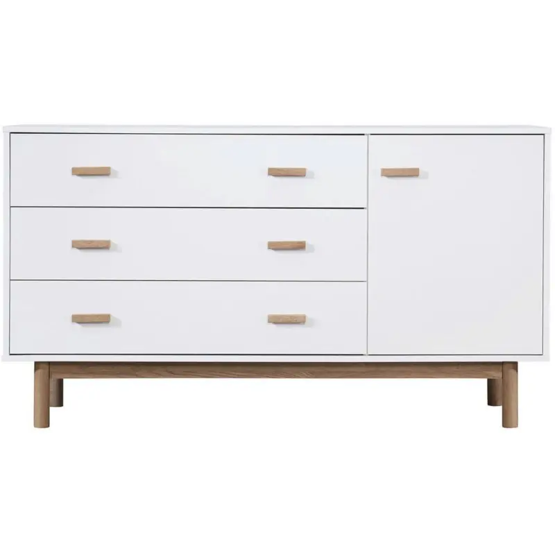 Sideboard Melanie Wei&szlig; Eichefarben