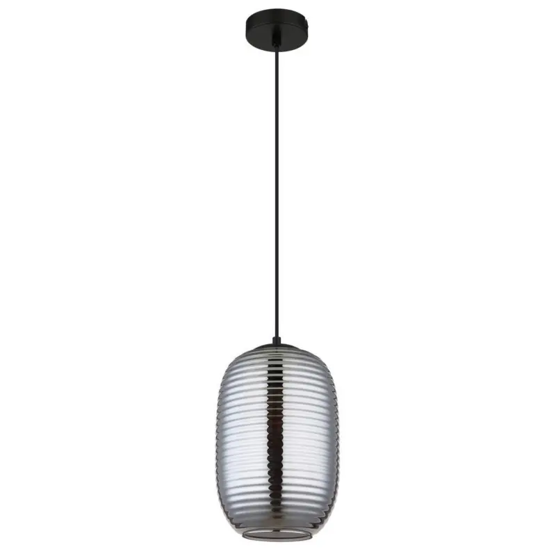 H&auml;ngeleuchte Jefrey Grau Schwarz D: 20 cm