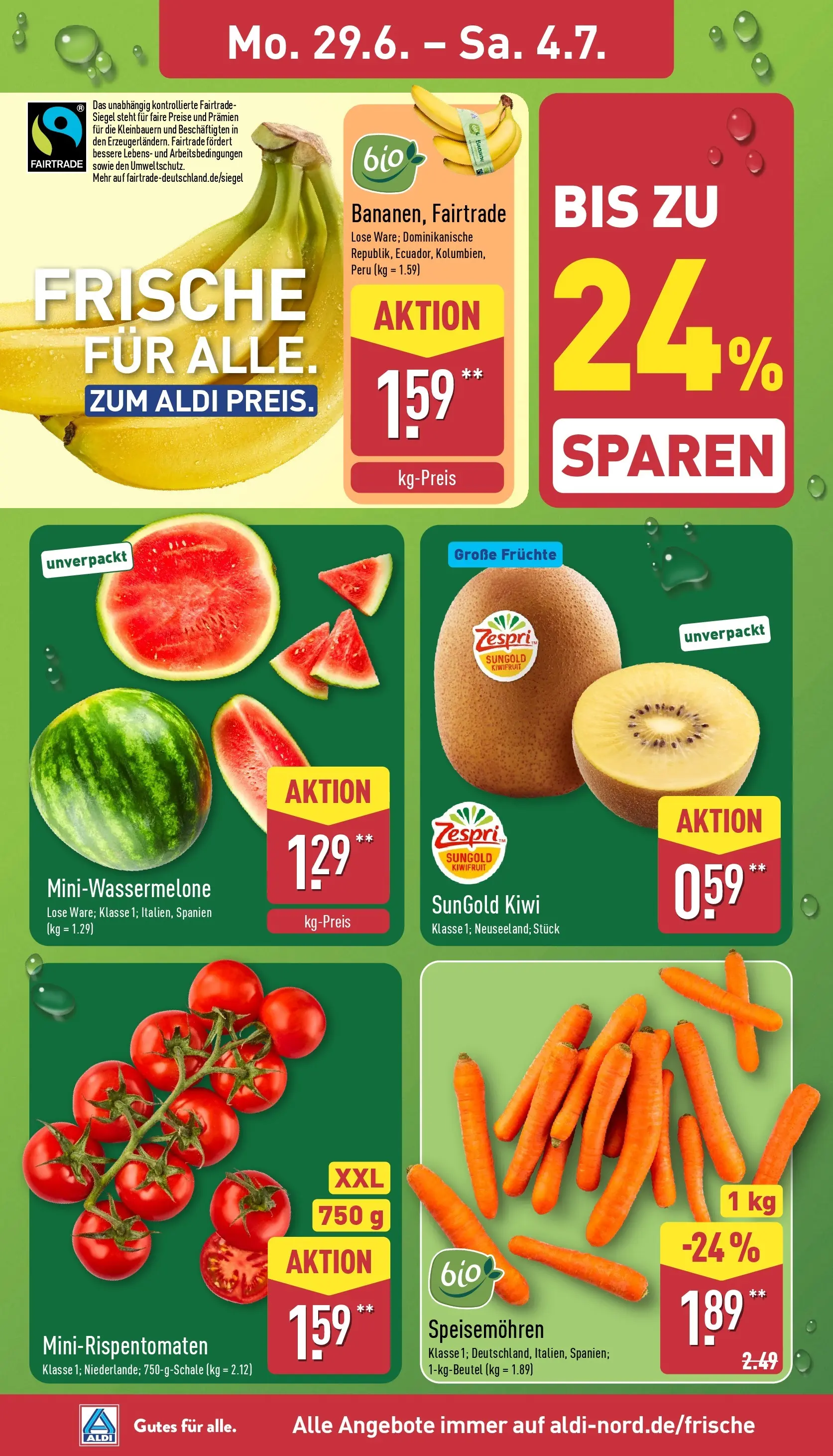 Aldi - ALDI Nord: Wochenangebote (ab 28.06.2026) » Angebote Online | Seite: 2 | Produkte: Tomaten, Kiwi