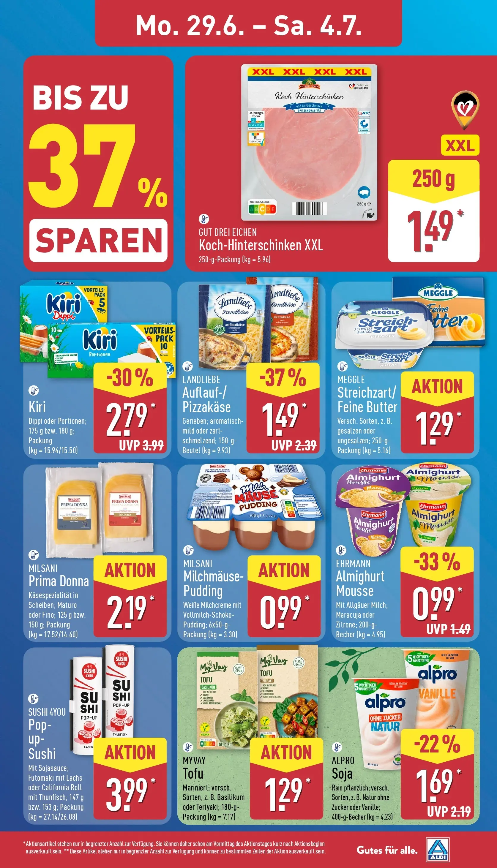 Aldi - ALDI Nord: Wochenangebote (ab 28.06.2026) » Angebote Online | Seite: 5 | Produkte: Milch, Butter, Thunfisch, Zitrone