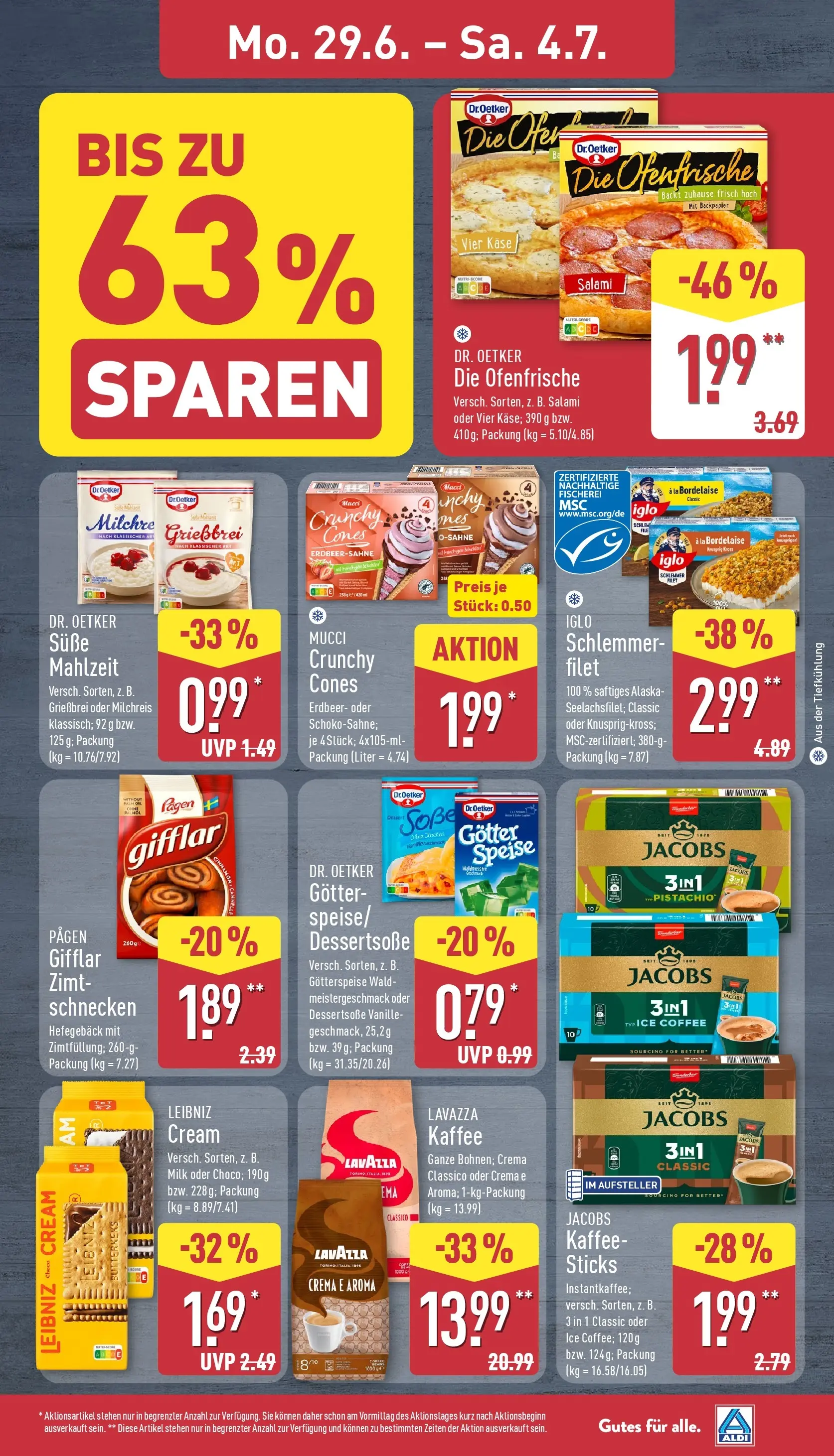 Aldi - ALDI Nord: Wochenangebote (ab 28.06.2026) » Angebote Online | Seite: 7 | Produkte: Käse, Kaffee, Iglo, Salami
