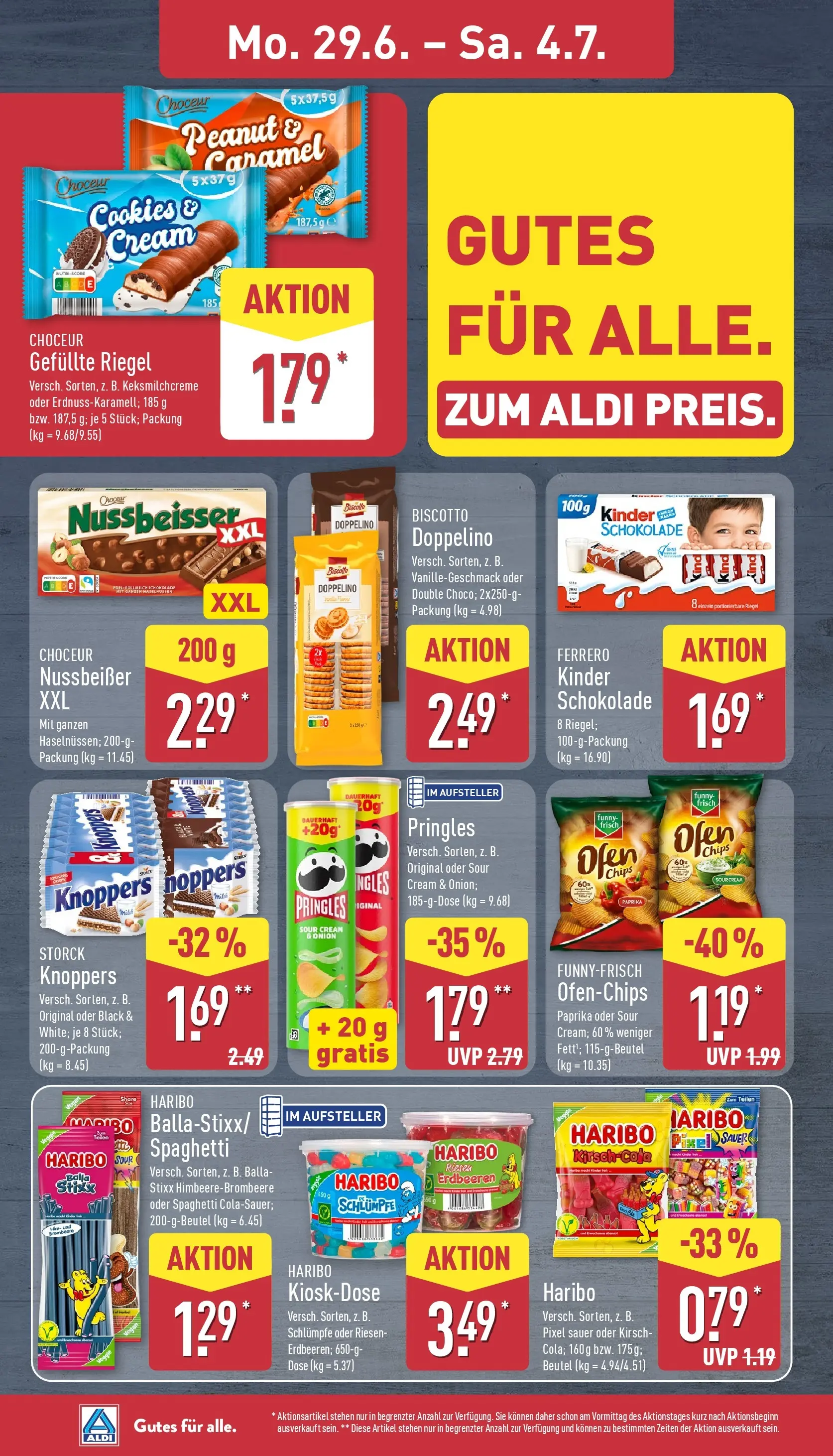 Aldi - ALDI Nord: Wochenangebote (ab 28.06.2026) » Angebote Online | Seite: 8 | Produkte: Ofen, Haribo, Knoppers, Pringles