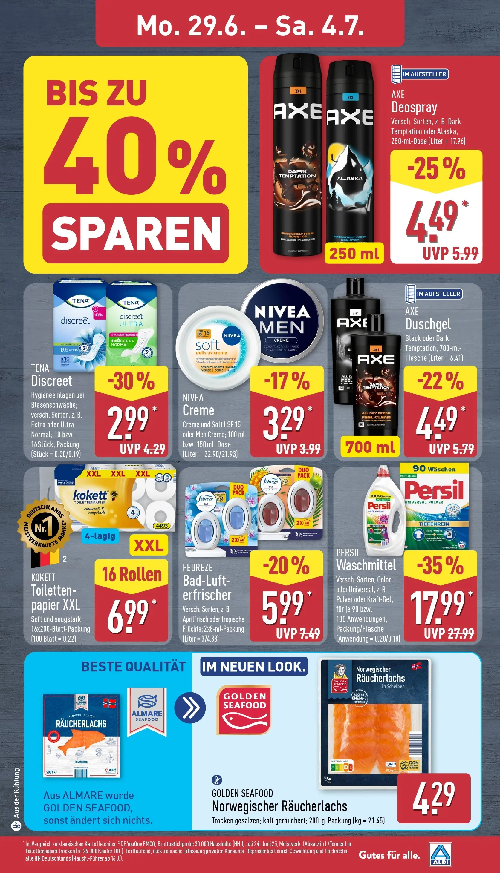 Aldi - ALDI Nord: Wochenangebote (ab 28.06.2026) » Angebote Online | Seite: 9 | Produkte: Duschgel, Deodorant, Deospray, Persil