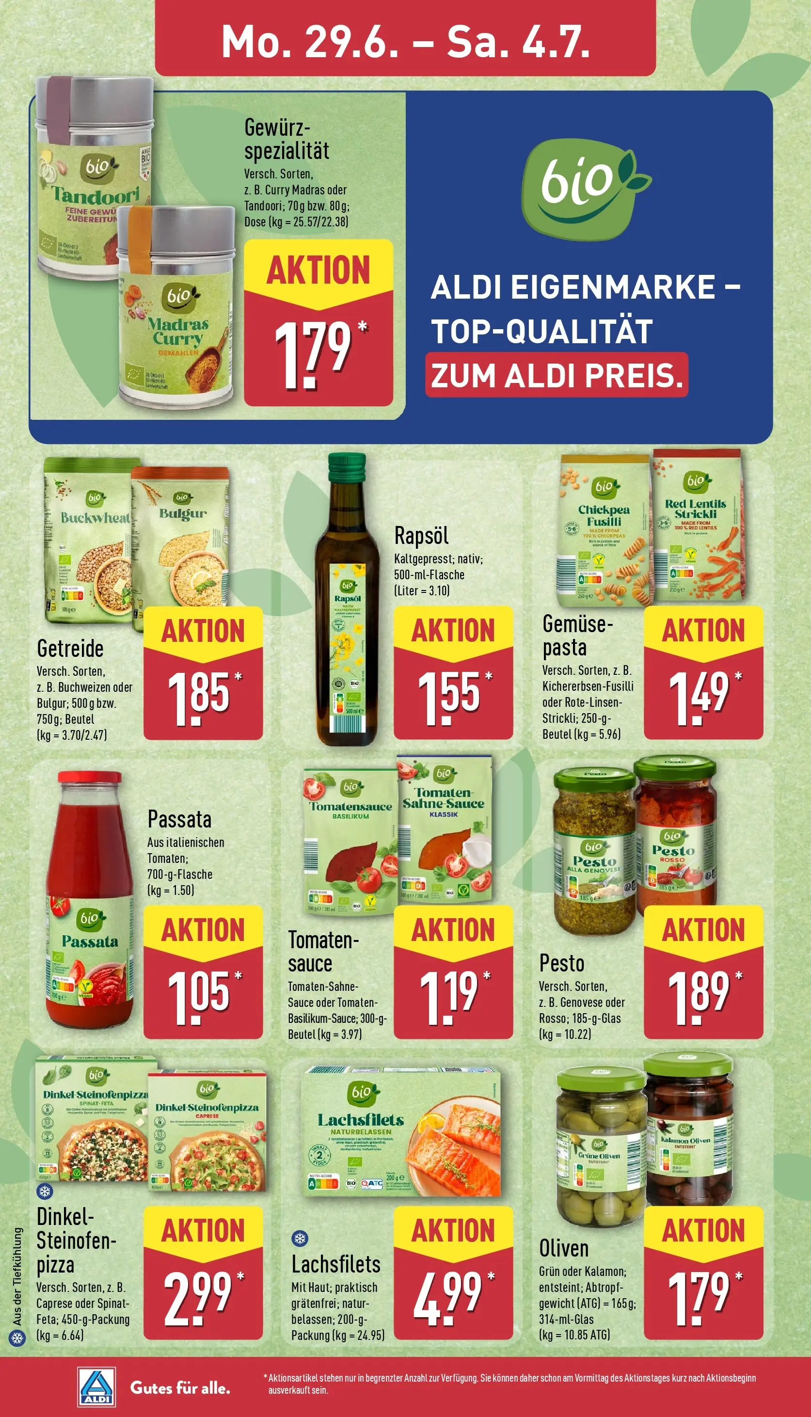 Aldi - ALDI Nord: Wochenangebote (ab 28.06.2026) » Angebote Online | Seite: 12 | Produkte: Gewicht, Gemüse, Pasta, Getreide