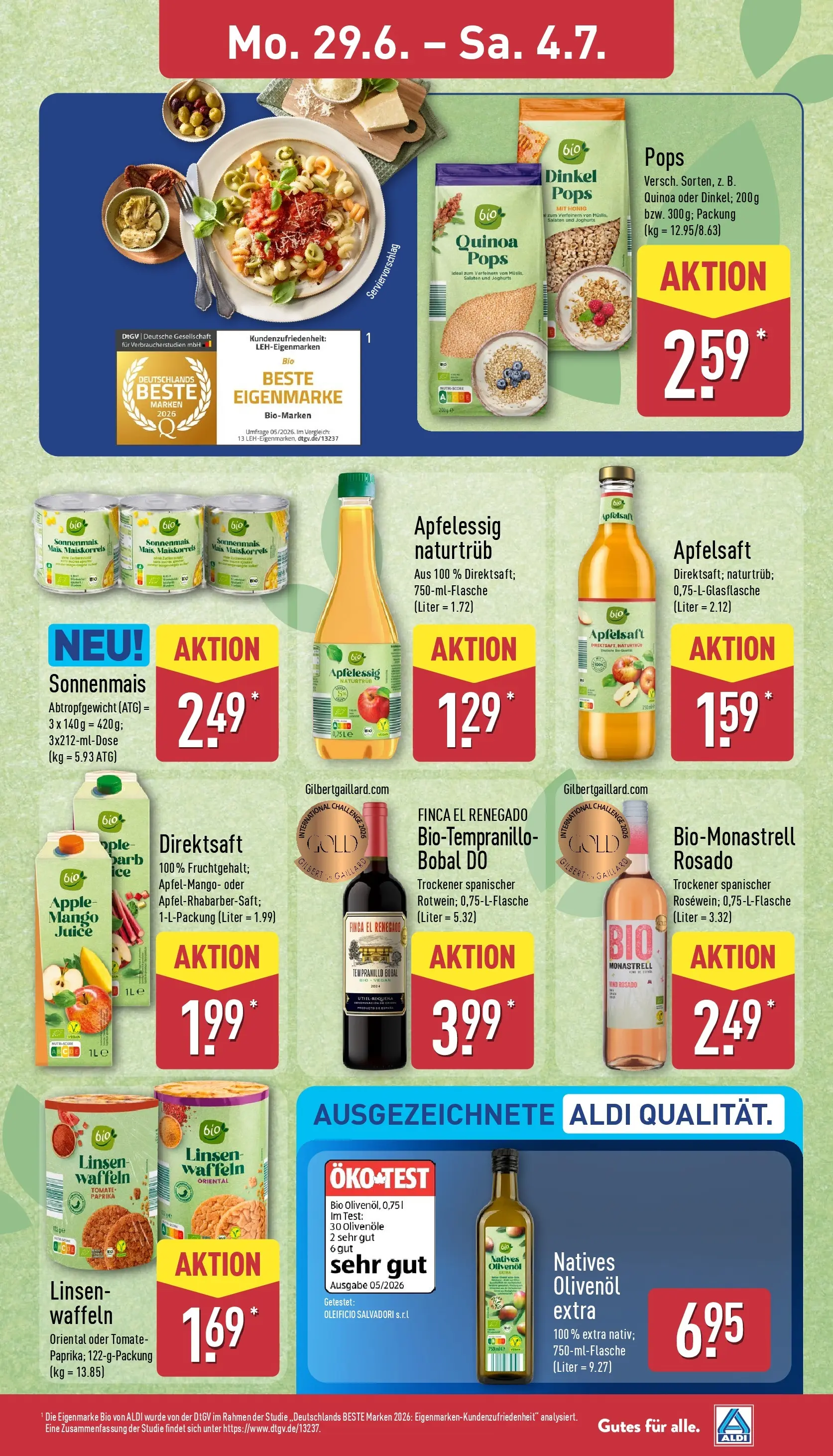 Aldi - ALDI Nord: Wochenangebote (ab 28.06.2026) » Angebote Online | Seite: 13 | Produkte: Olivenol, Waffeln, Paprika, Mango
