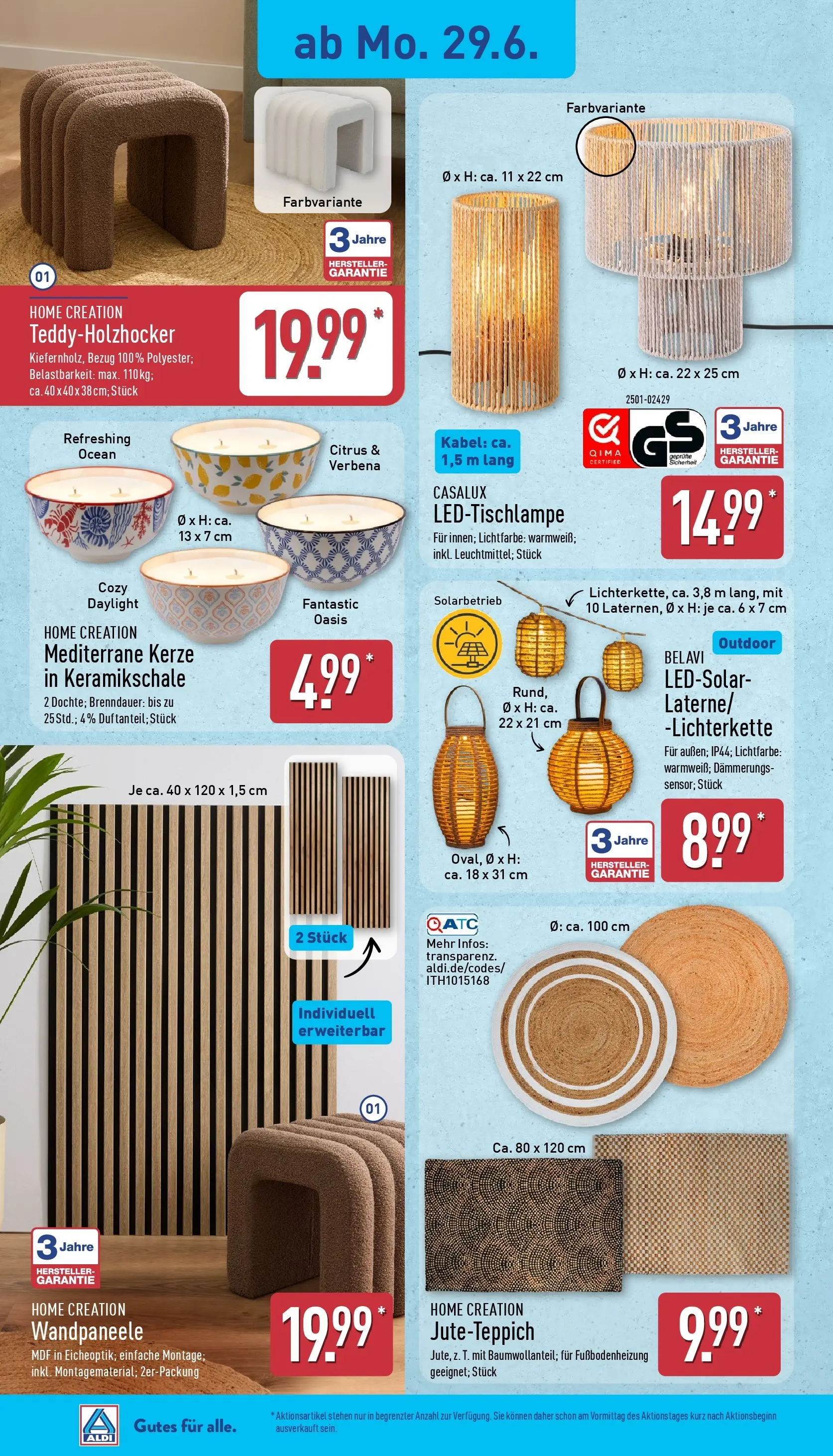Aldi - ALDI Nord: Wochenangebote (ab 28.06.2026) » Angebote Online | Seite: 20 | Produkte: Kabel, Belavi, Home creation