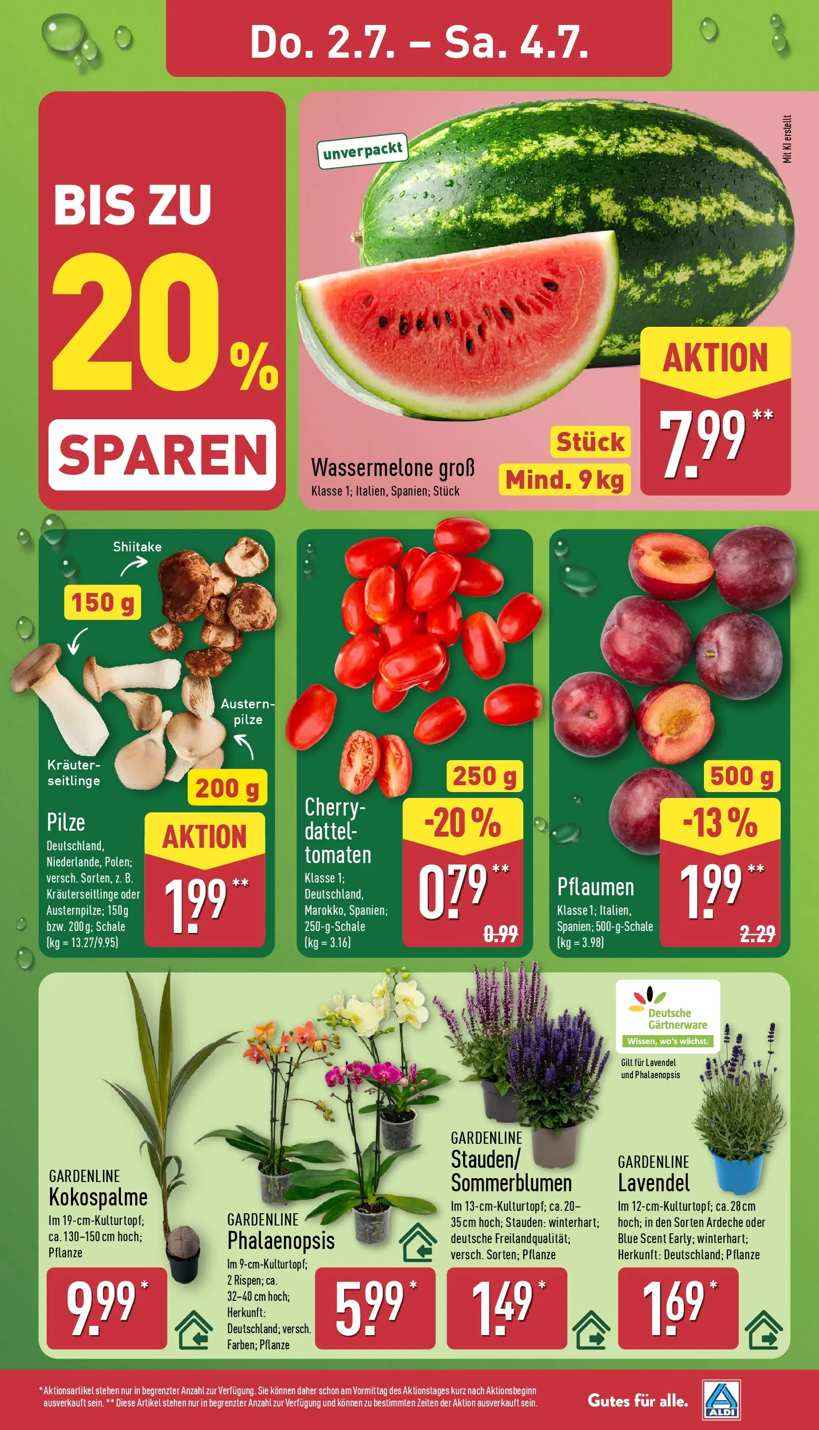 Aldi - ALDI Nord: Wochenangebote (ab 28.06.2026) » Angebote Online | Seite: 31 | Produkte: Pflaumen, Tomaten, Wassermelone, Dattel