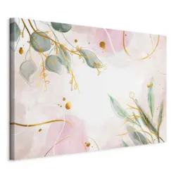 Leinwandbild Flash of Nature Mauve Salbeigr&uuml;n B: 90 cm