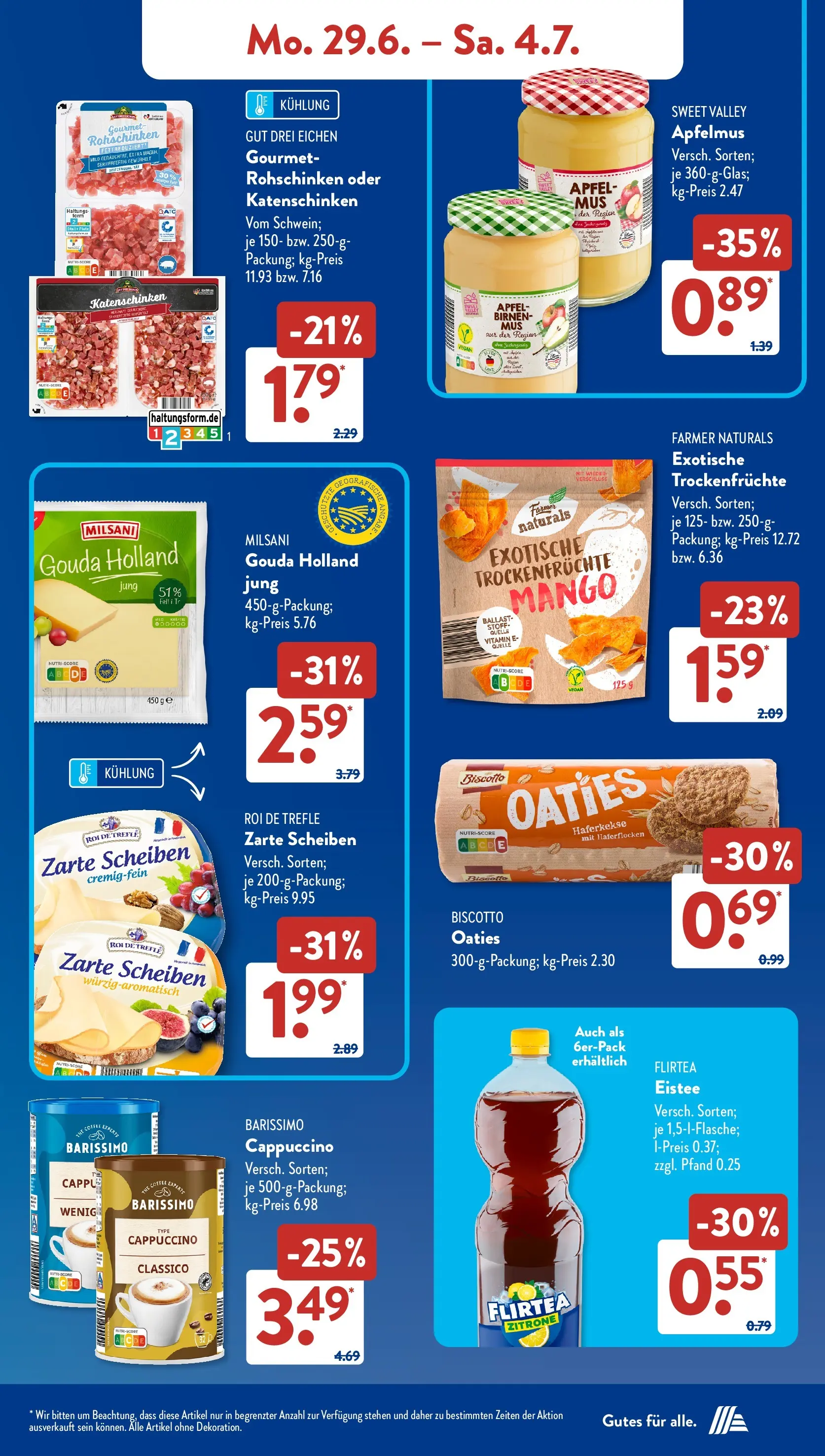 Aldi Süd - Aldi Süd: Wochenangebote (ab 28.06.2026) zum Blättern | Seite: 6 | Produkte: Gouda, Äpfel, Zitrone, Mango