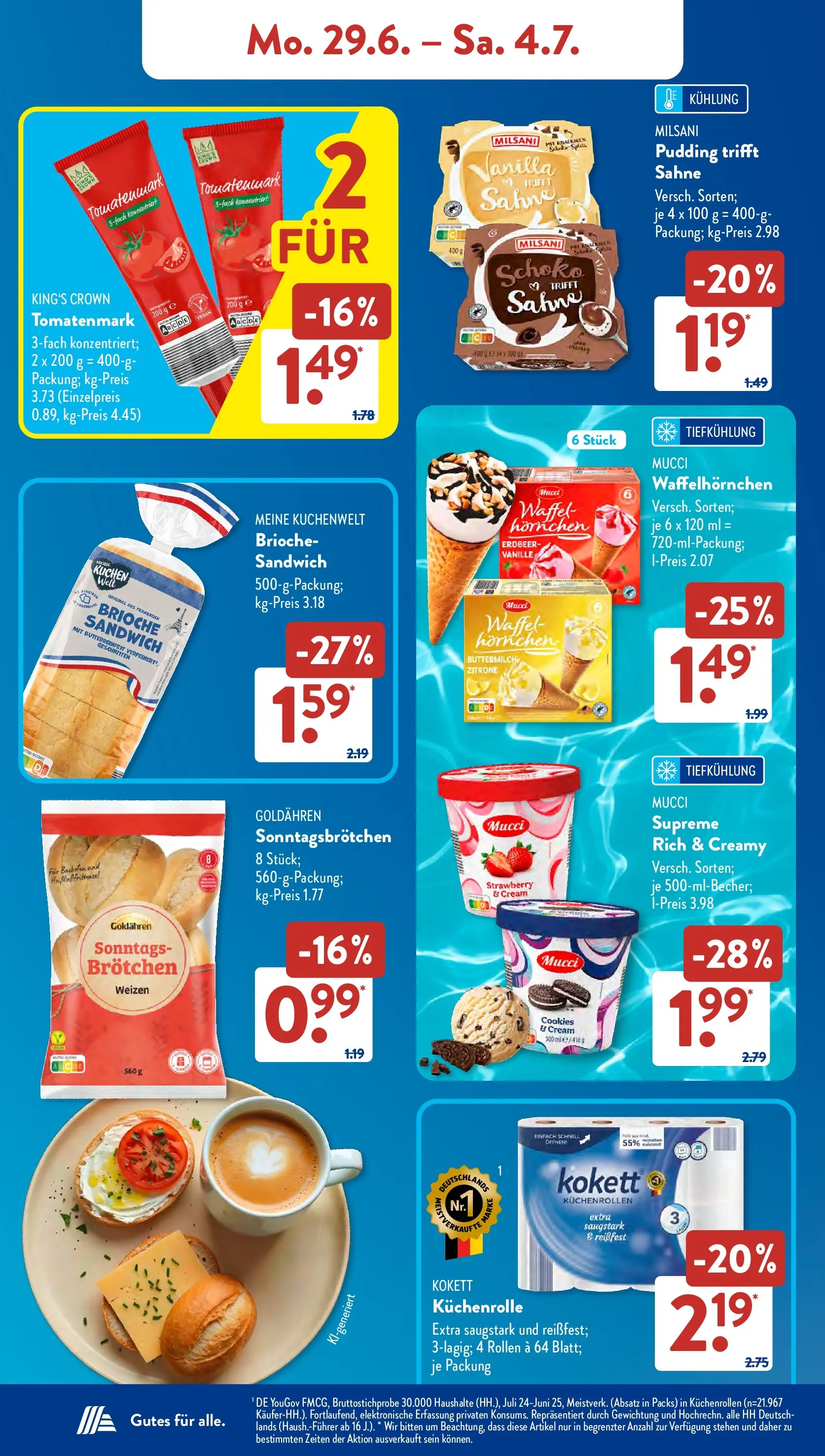 Aldi Süd - Aldi Süd: Wochenangebote (ab 28.06.2026) zum Blättern | Seite: 7 | Produkte: Buttermilch, Pudding, Zitrone, Sahne