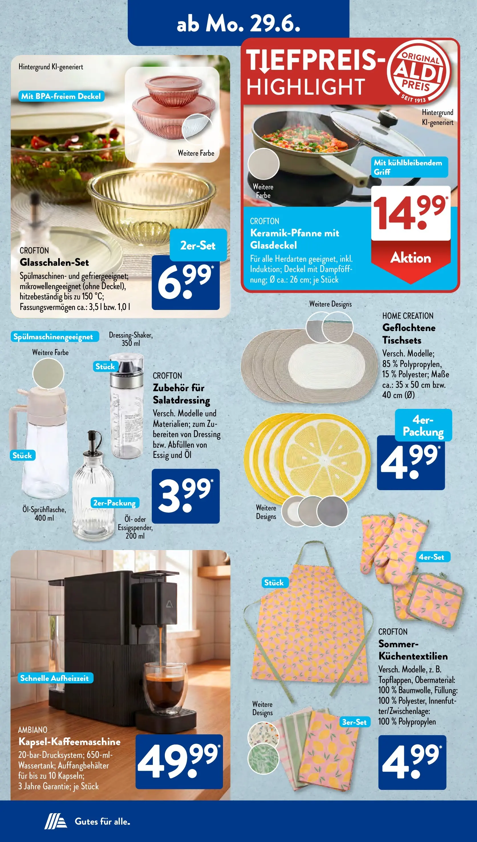 Aldi Süd - Aldi Süd: Wochenangebote (ab 28.06.2026) zum Blättern | Seite: 13 | Produkte: Öl, Essig, Dressing, Home creation