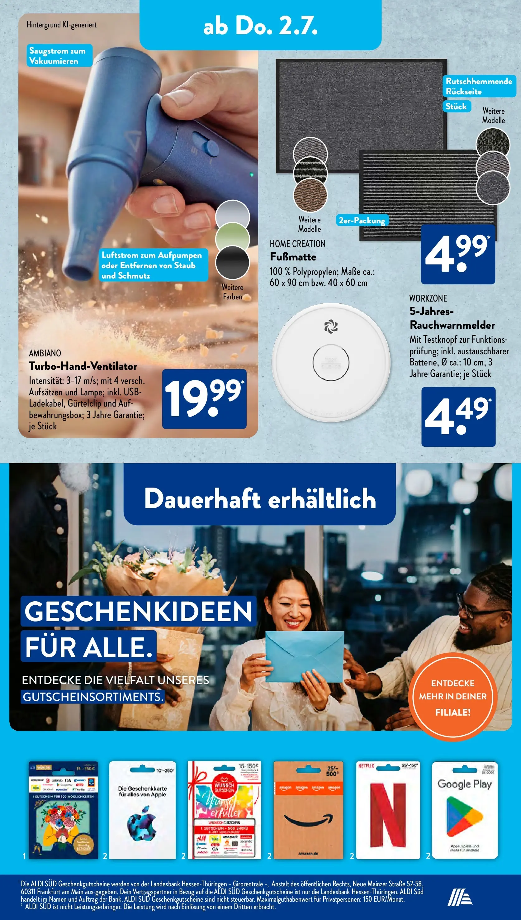 Aldi Süd - Aldi Süd: Wochenangebote (ab 28.06.2026) zum Blättern | Seite: 16 | Produkte: USB, Fußmatte, Apple, Home creation