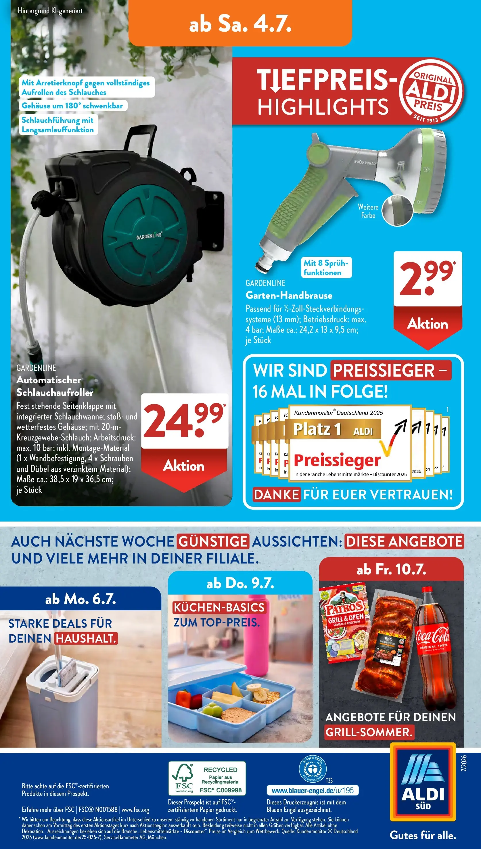 Aldi Süd - Aldi Süd: Wochenangebote (ab 28.06.2026) zum Blättern | Seite: 25 | Produkte: Ofen, Grill, Bekleidung