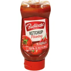 Scharfes Tomatenketchup. Pasteurisiertes Produkt.