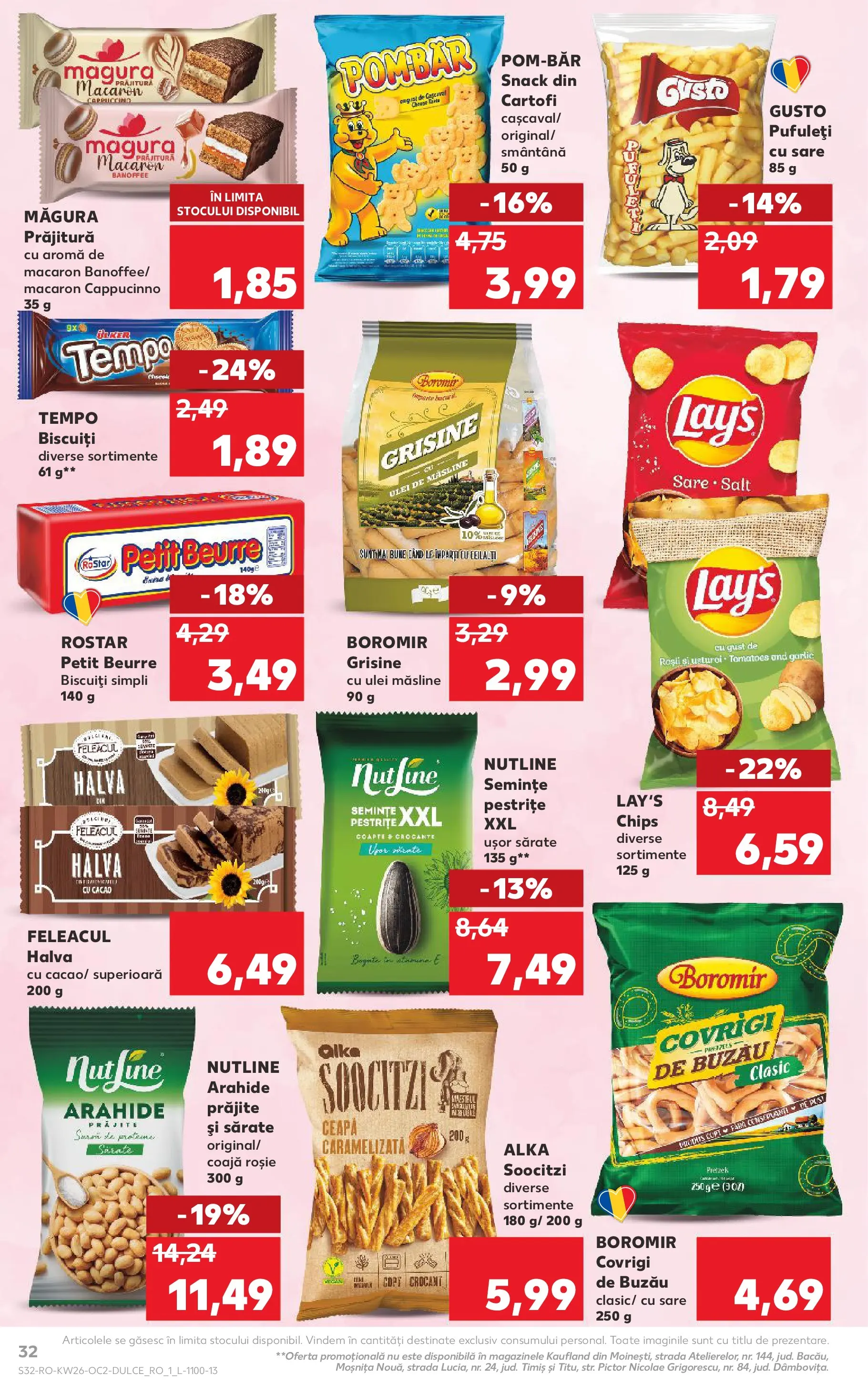 Kaufland Bârlad 23.06.2026 - Revista si Oferta | Pagină: 32 | Produse: Prăjitură, Semințe, Pufuleți, Smântână
