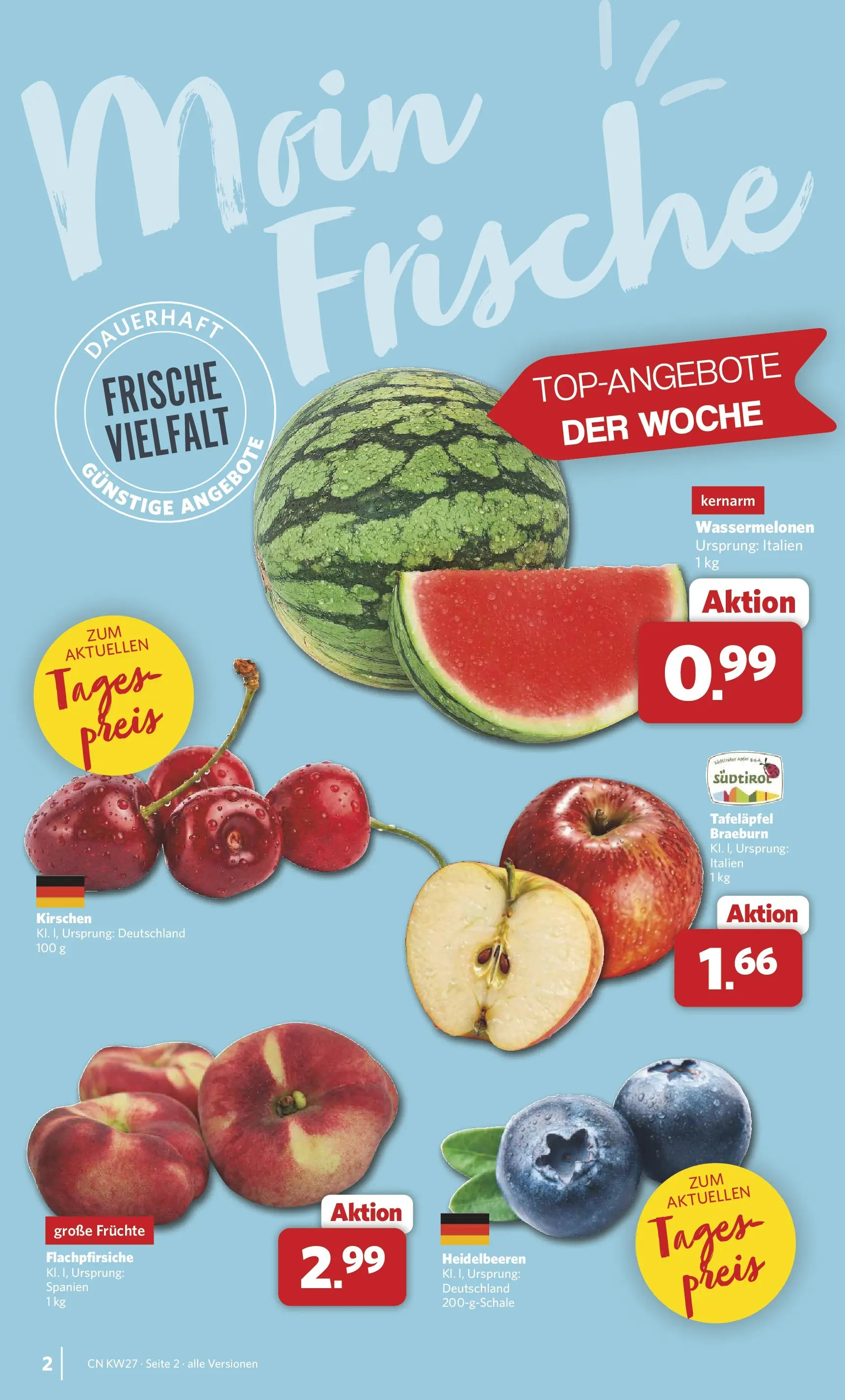 Combi Prospekt Cuxhaven (ab 29.06.2026) zum Blättern | Seite: 2 | Produkte: Kirschen, Heidelbeeren