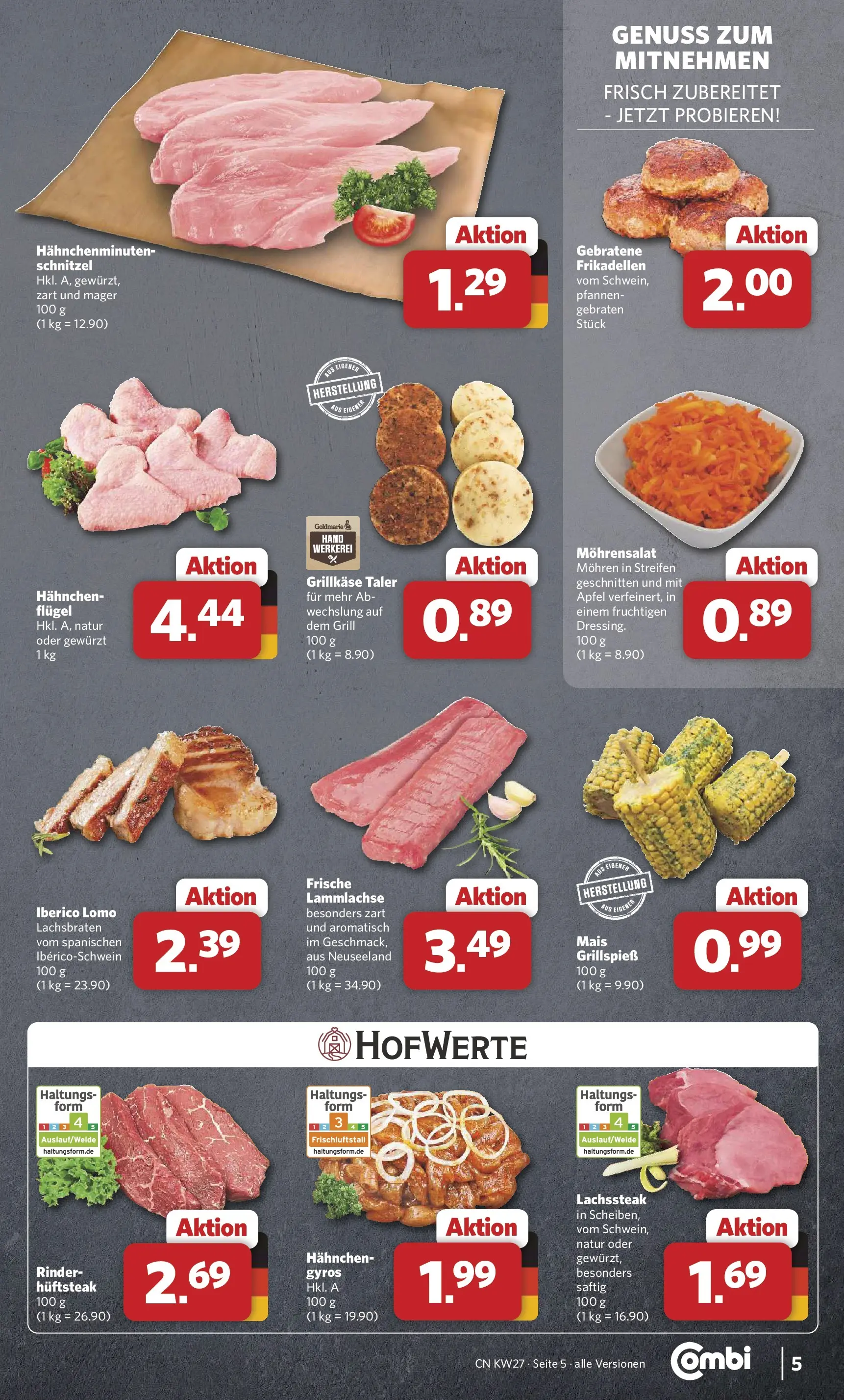 Combi Prospekt Cuxhaven (ab 29.06.2026) zum Blättern | Seite: 5 | Produkte: Grill, Hahnchen, Schnitzel, Gyros