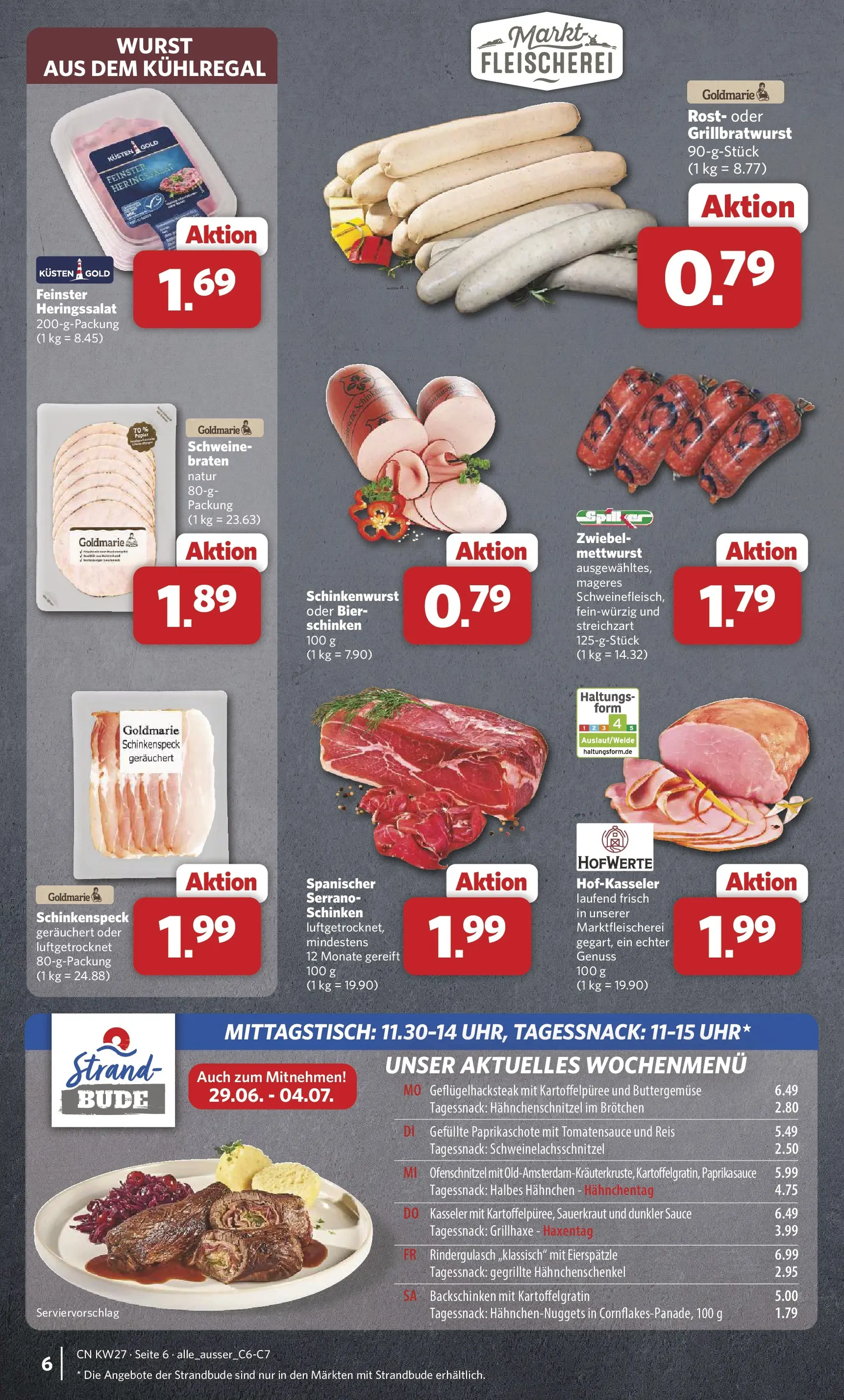 Combi Prospekt Cuxhaven (ab 29.06.2026) zum Blättern | Seite: 6 | Produkte: Hahnchen, Bier, Schinken, Reis