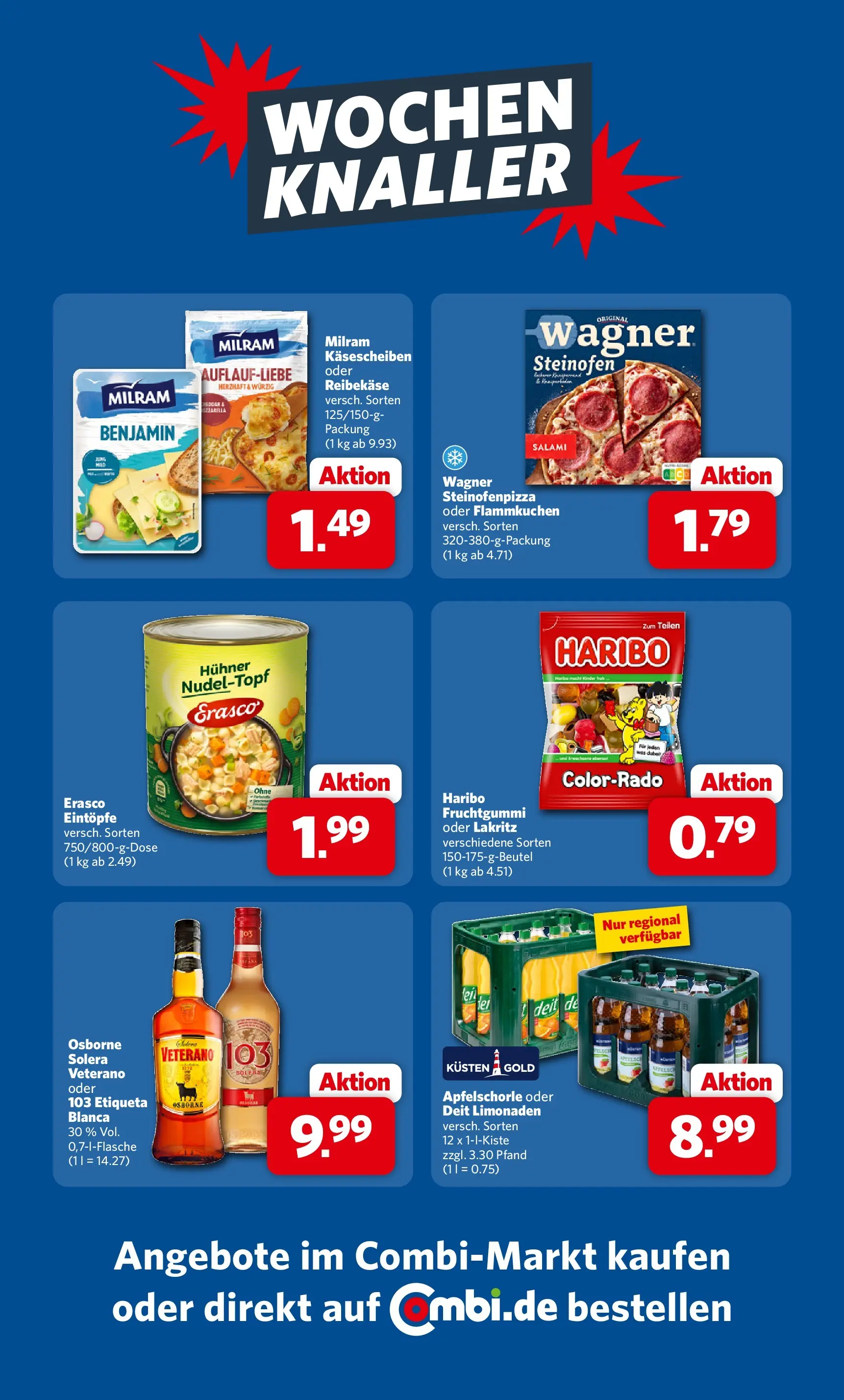 Combi Prospekt Cuxhaven (ab 29.06.2026) zum Blättern | Seite: 30 | Produkte: Osborne, Haribo, Salami, Reibekase
