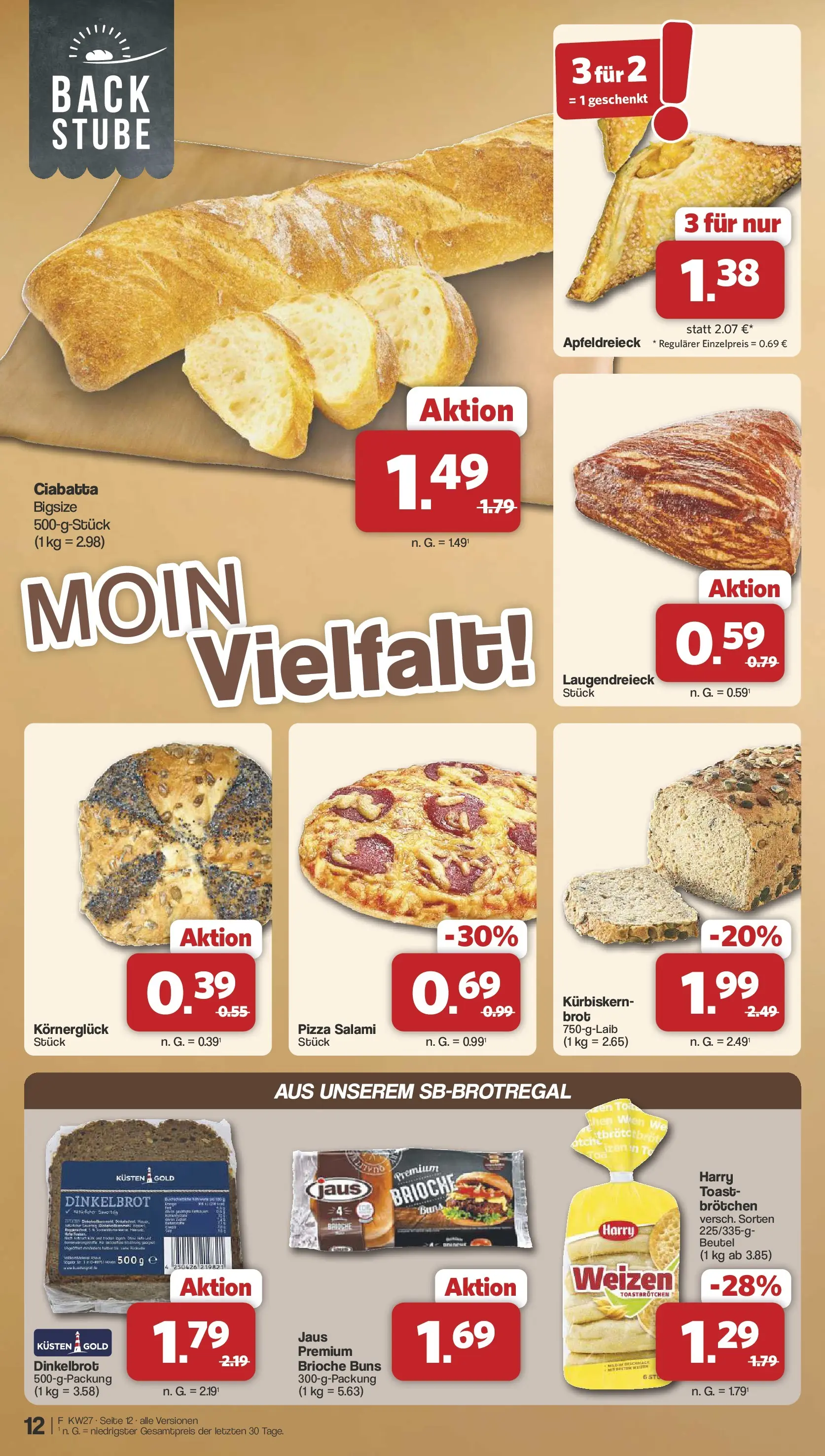 Famila Nordwest - Famila: Wochenangebote (ab 28.06.2026) zum Blättern | Seite: 12 | Produkte: Toast, Brot, Salami, Pizza