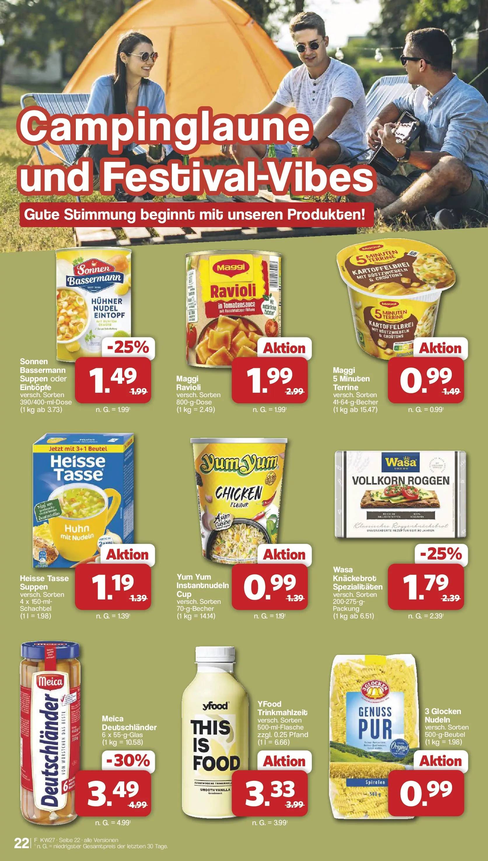 Famila Nordwest - Famila: Wochenangebote (ab 28.06.2026) zum Blättern | Seite: 22 | Produkte: Maggi, Meica, YFood, Wasa knackebrot