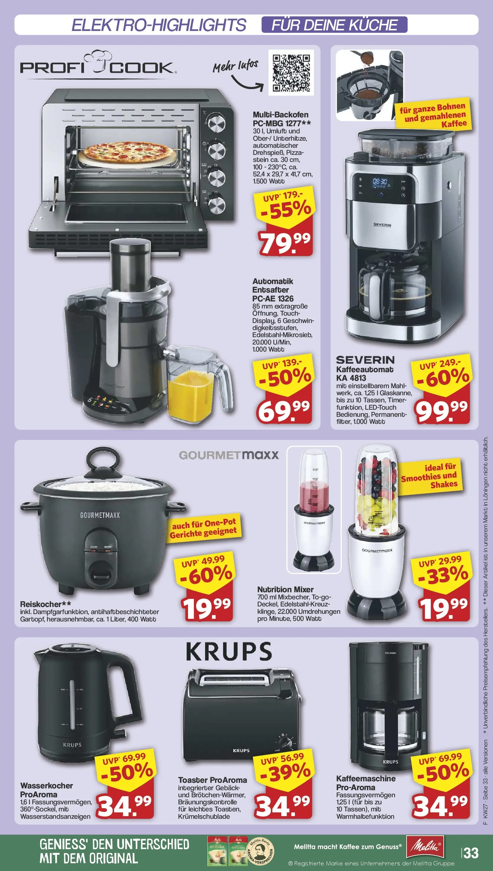 Famila Nordwest - Famila: Wochenangebote (ab 28.06.2026) zum Blättern | Seite: 35 | Produkte: Melitta, Kaffeemaschine, Wasserkocher, Küche