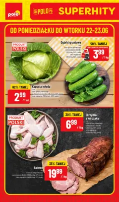 Pogląd oferty "POLOmarket gazetka - Super Hity" - ważna od 22.06.2026 Pogląd oferty "POLOmarket gazetka - Super Hity" - ważna od 22.06.2026