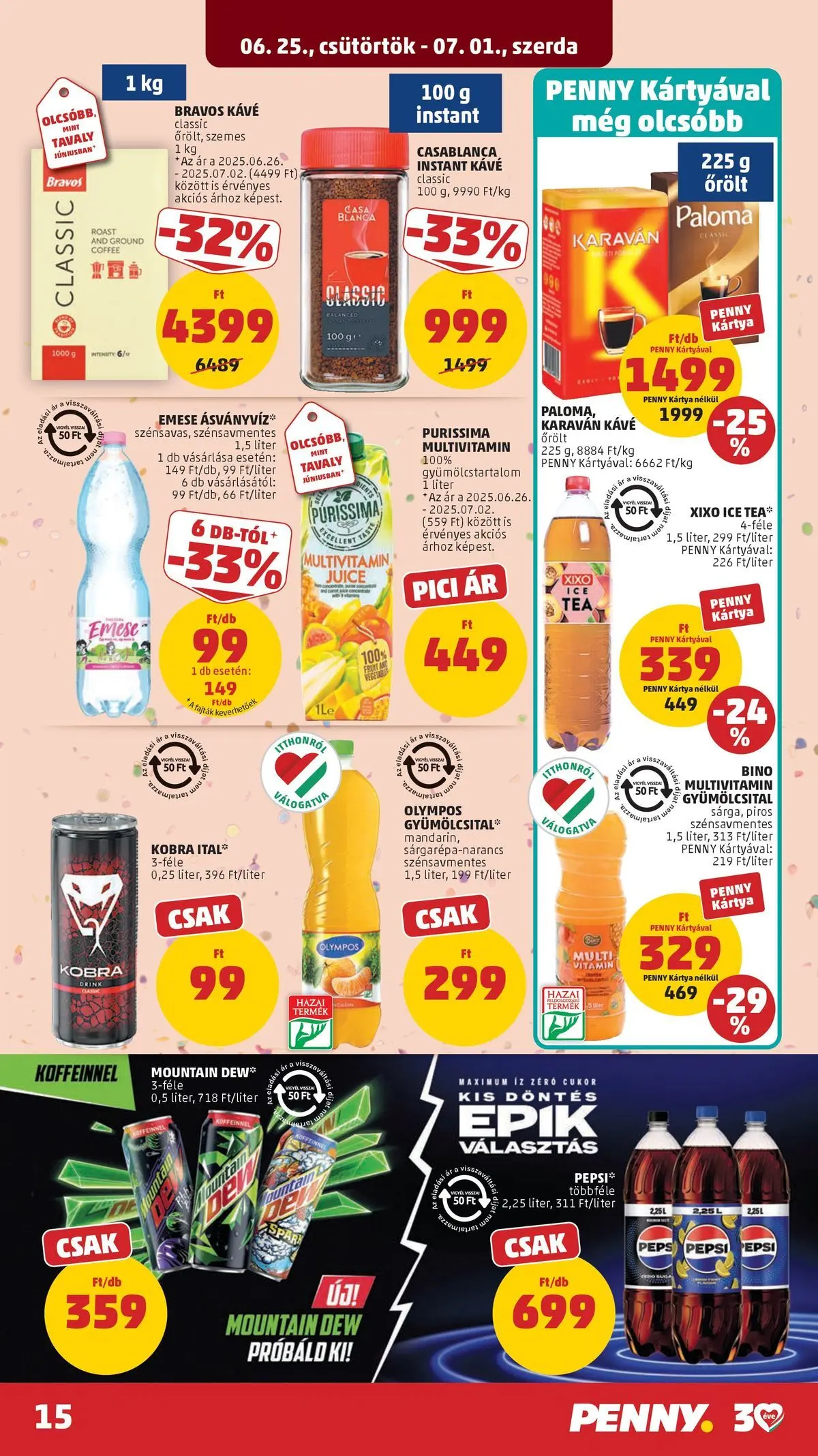 PENNY - Penny újság érvényessége 2026.07.01-ig: 2026.06.24.-tól lapozható | Oldal: 15