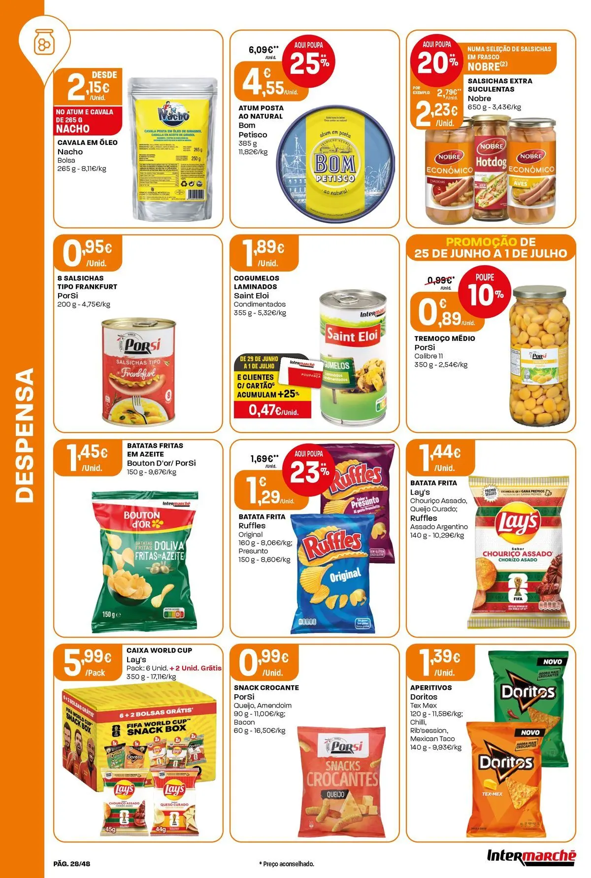 Intermarché Isto é que são preços BAIXOS! » de 25/06/2026 - 01/07/2026 | Página: 28