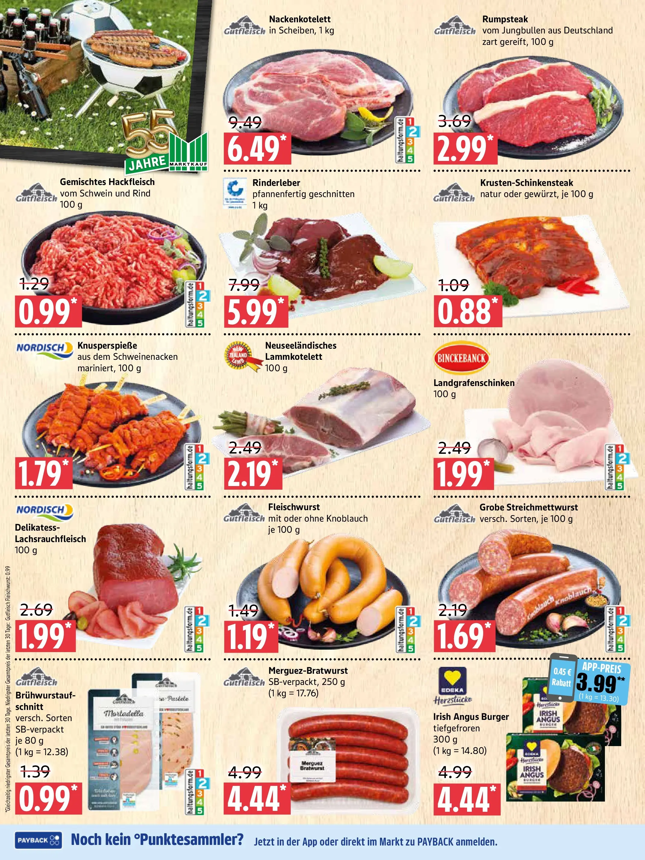 Marktkauf Prospekt Prenzlau (ab 22.06.2026) » Angebote online | Seite: 2 | Produkte: Bratwurst, Burger, Schweinenacken, Hackfleisch