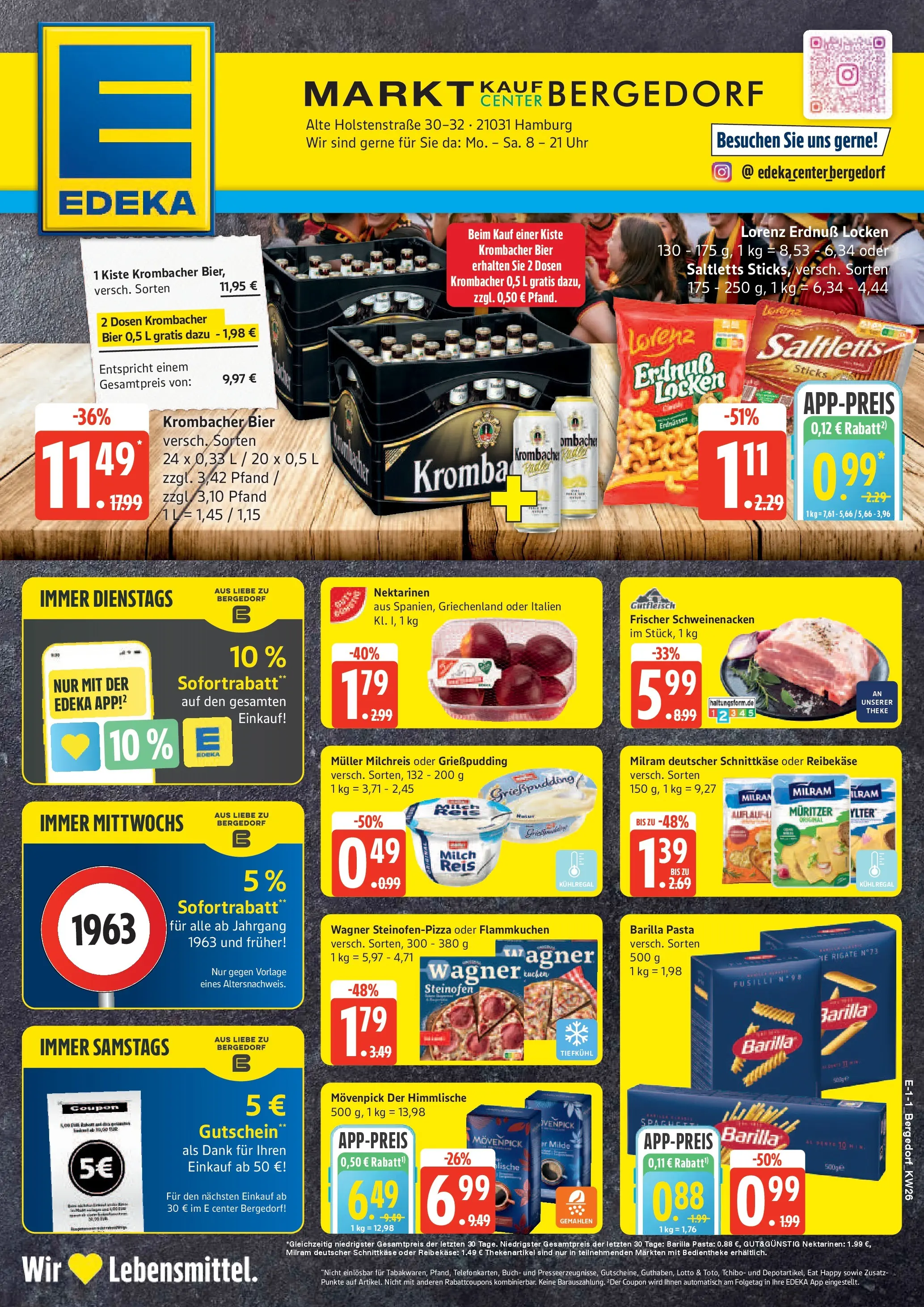 Marktkauf Prospekt Hamburg (ab 22.06.2026) » Angebote online | Seite: 1 | Produkte: Barilla, Theke, Schweinenacken, Pasta