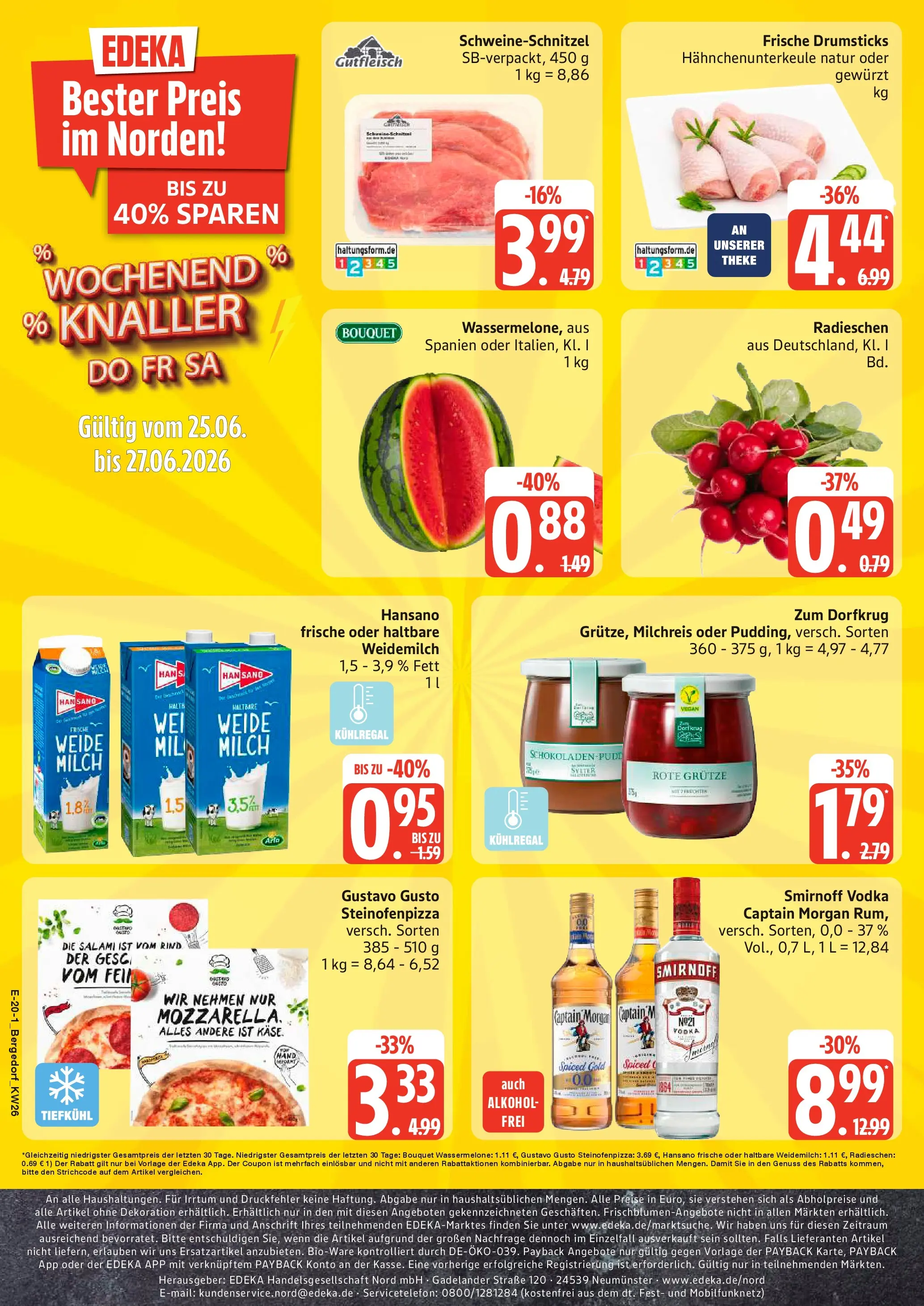 Marktkauf Prospekt Hamburg (ab 22.06.2026) » Angebote online | Seite: 25 | Produkte: Gustavo gusto, Milch, Theke, Captain morgan