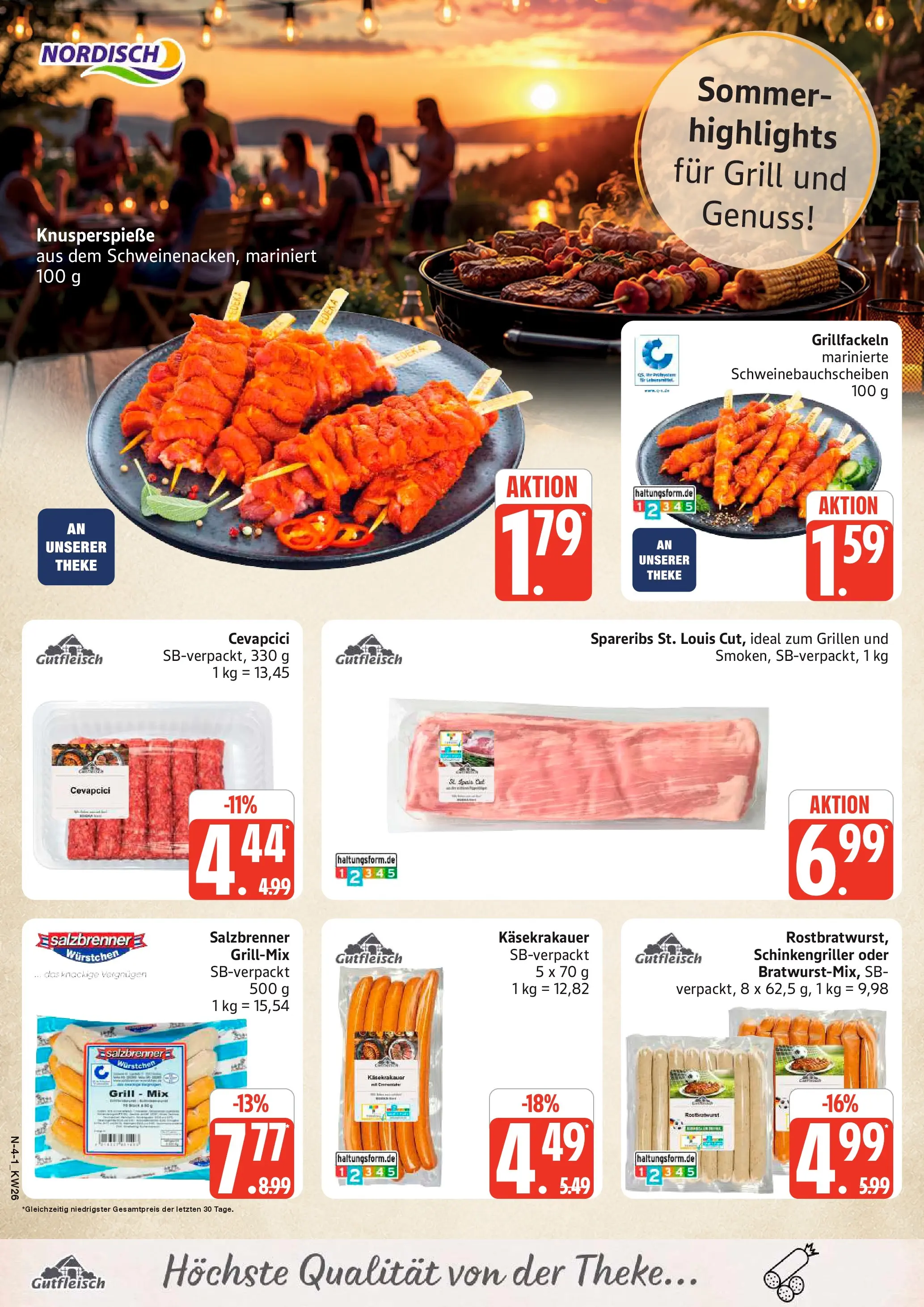 Edeka prospekt Schleswig (ab 22.06.2026) » Angebote Online | Seite: 4 | Produkte: Grill, Theke, Cevapcici