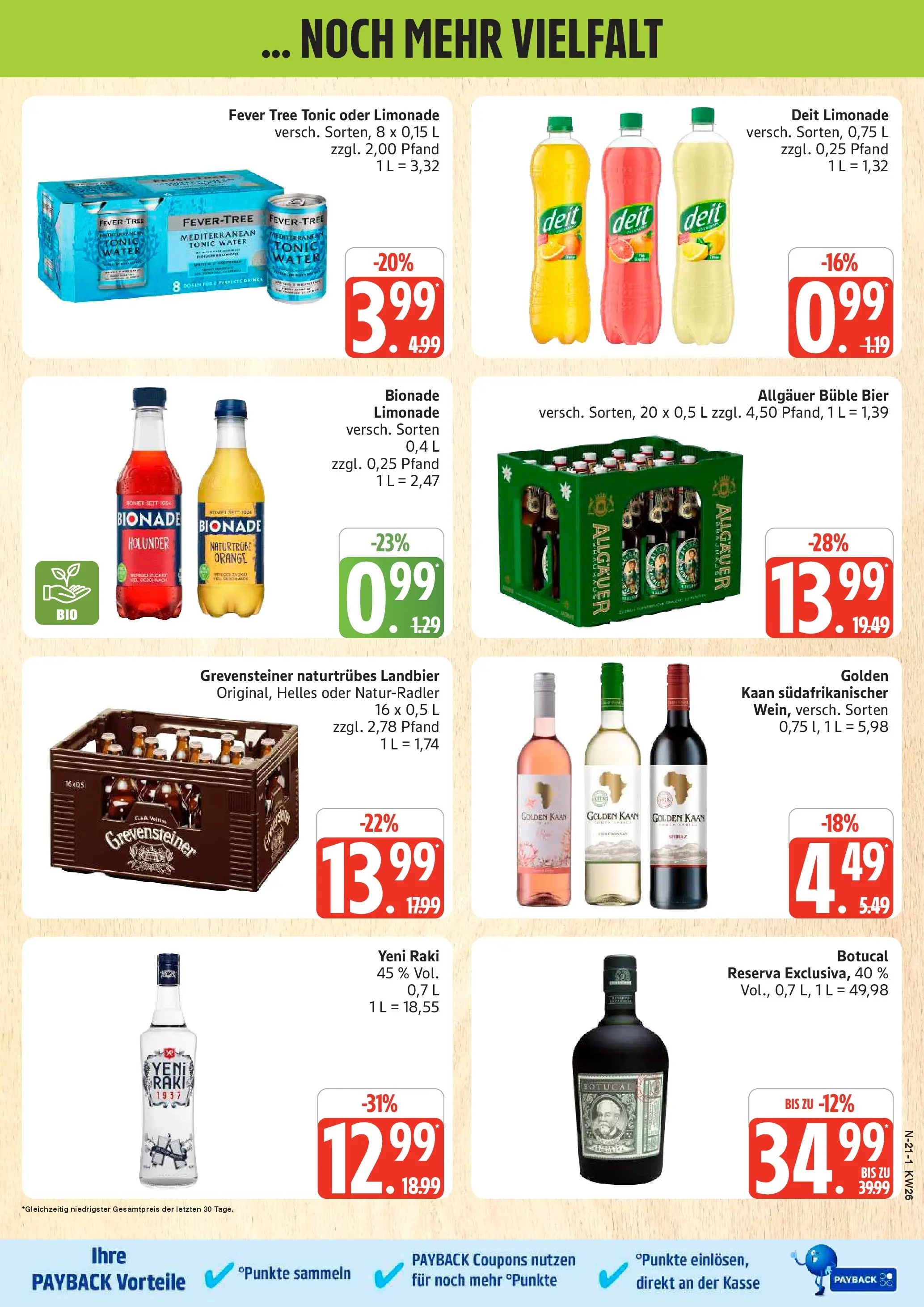 Edeka prospekt Schleswig (ab 22.06.2026) » Angebote Online | Seite: 21 | Produkte: Bier, Limonade, Bionade