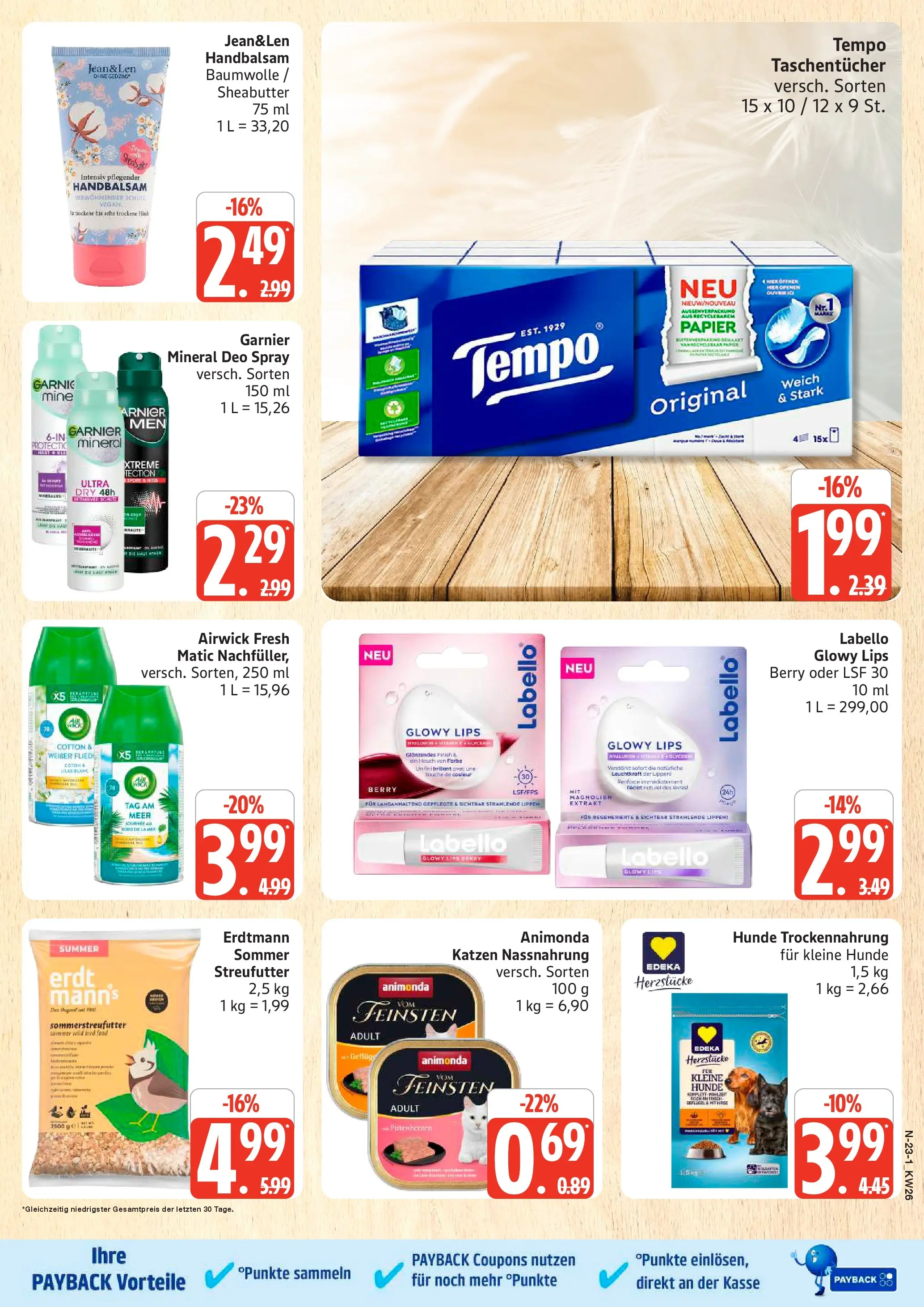 Edeka prospekt Schleswig (ab 22.06.2026) » Angebote Online | Seite: 23 | Produkte: Tempo