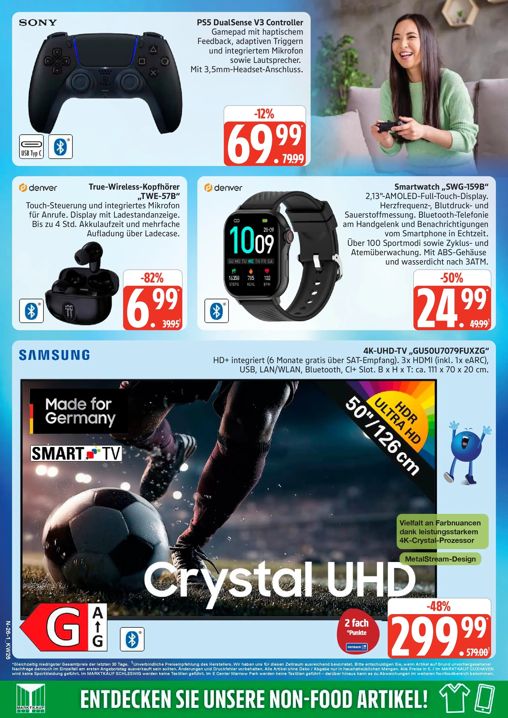 Edeka prospekt Schleswig (ab 22.06.2026) » Angebote Online | Seite: 26 | Produkte: Sony, Samsung, Smartphone, TV