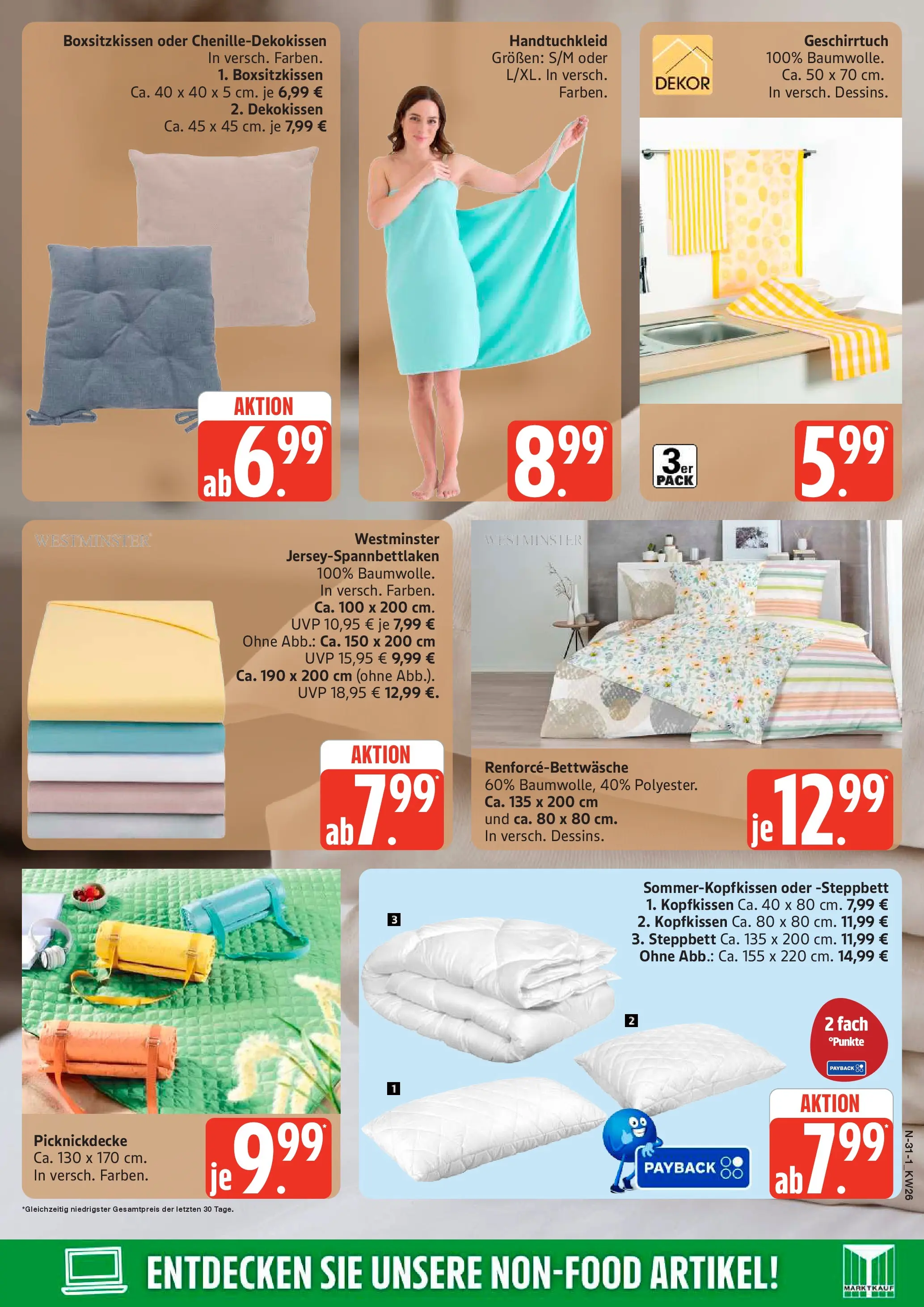 Edeka prospekt Schleswig (ab 22.06.2026) » Angebote Online | Seite: 31 | Produkte: Kopfkissen