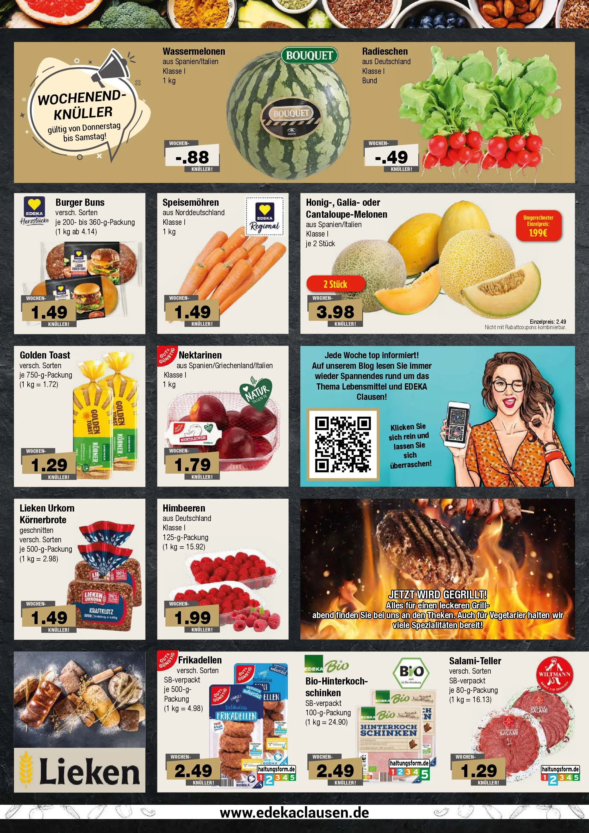 Edeka prospekt Hamburg (ab 22.06.2026) » Angebote Online | Seite: 2 | Produkte: Himbeeren, Grill, Toast, Burger