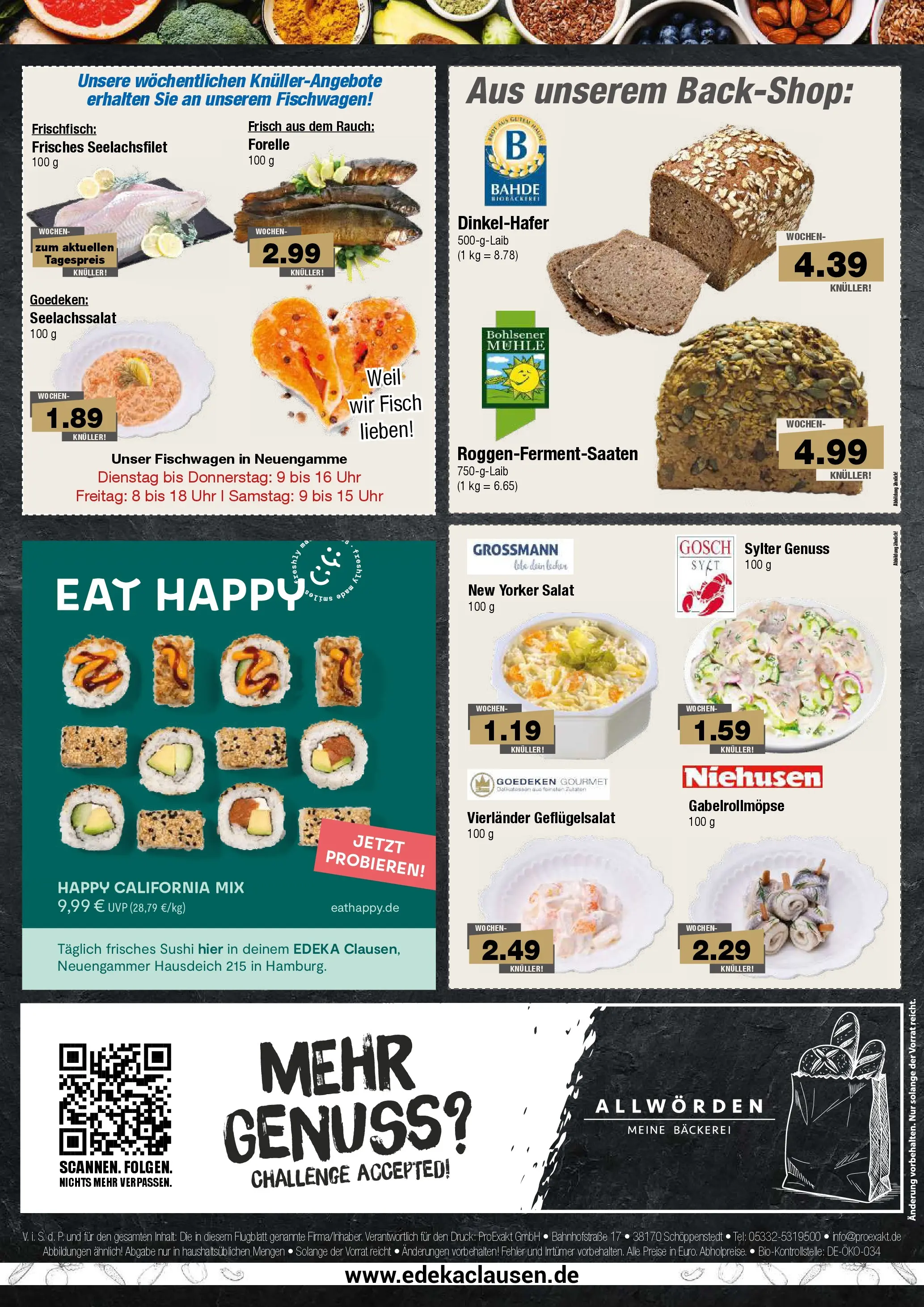 Edeka prospekt Hamburg (ab 22.06.2026) » Angebote Online | Seite: 8 | Produkte: Bäckerei, Fisch, Salat, Uhr