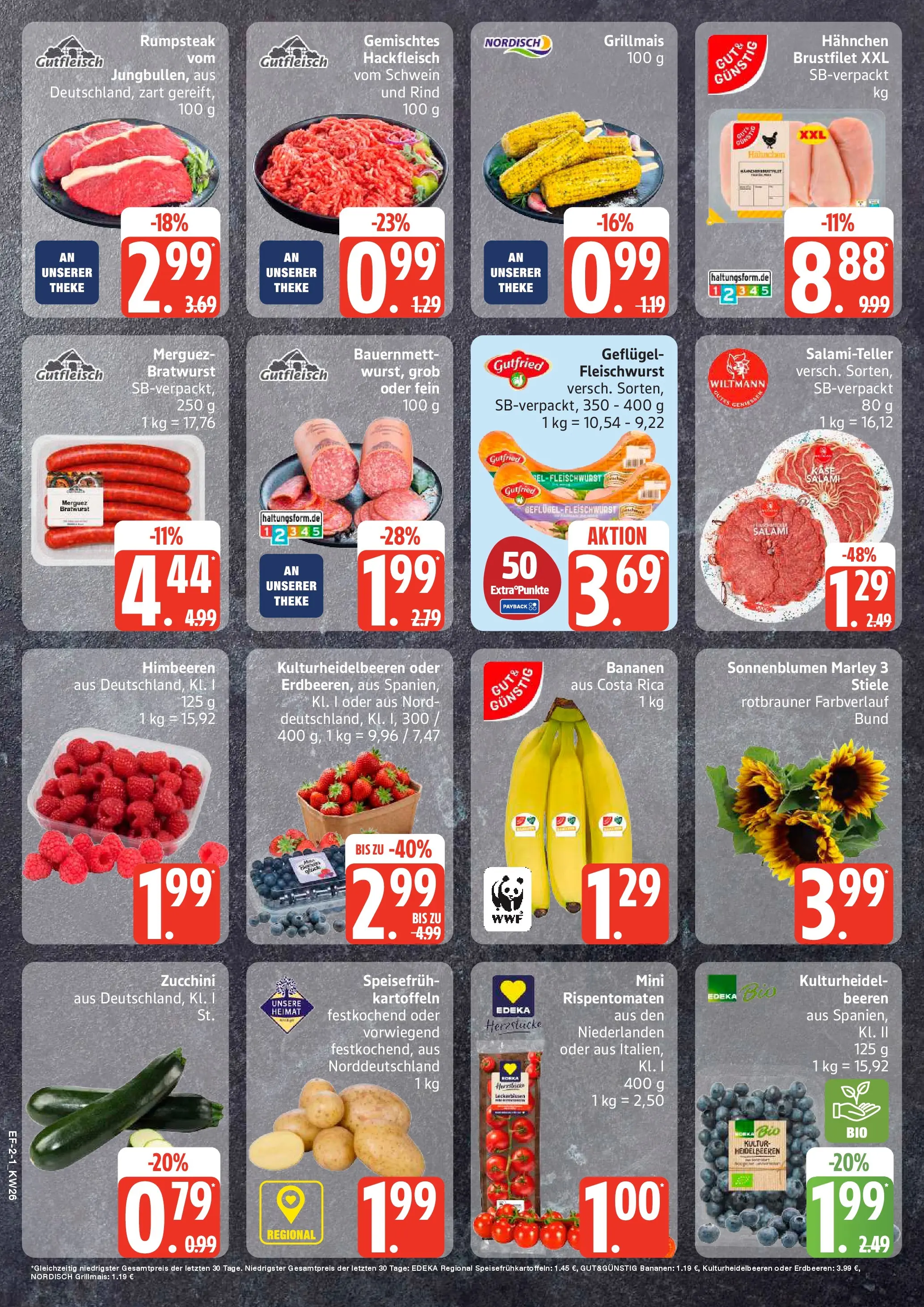Edeka prospekt Hamburg (ab 22.06.2026) » Angebote Online | Seite: 2 | Produkte: Hahnchen, Theke, Zucchini, Hackfleisch