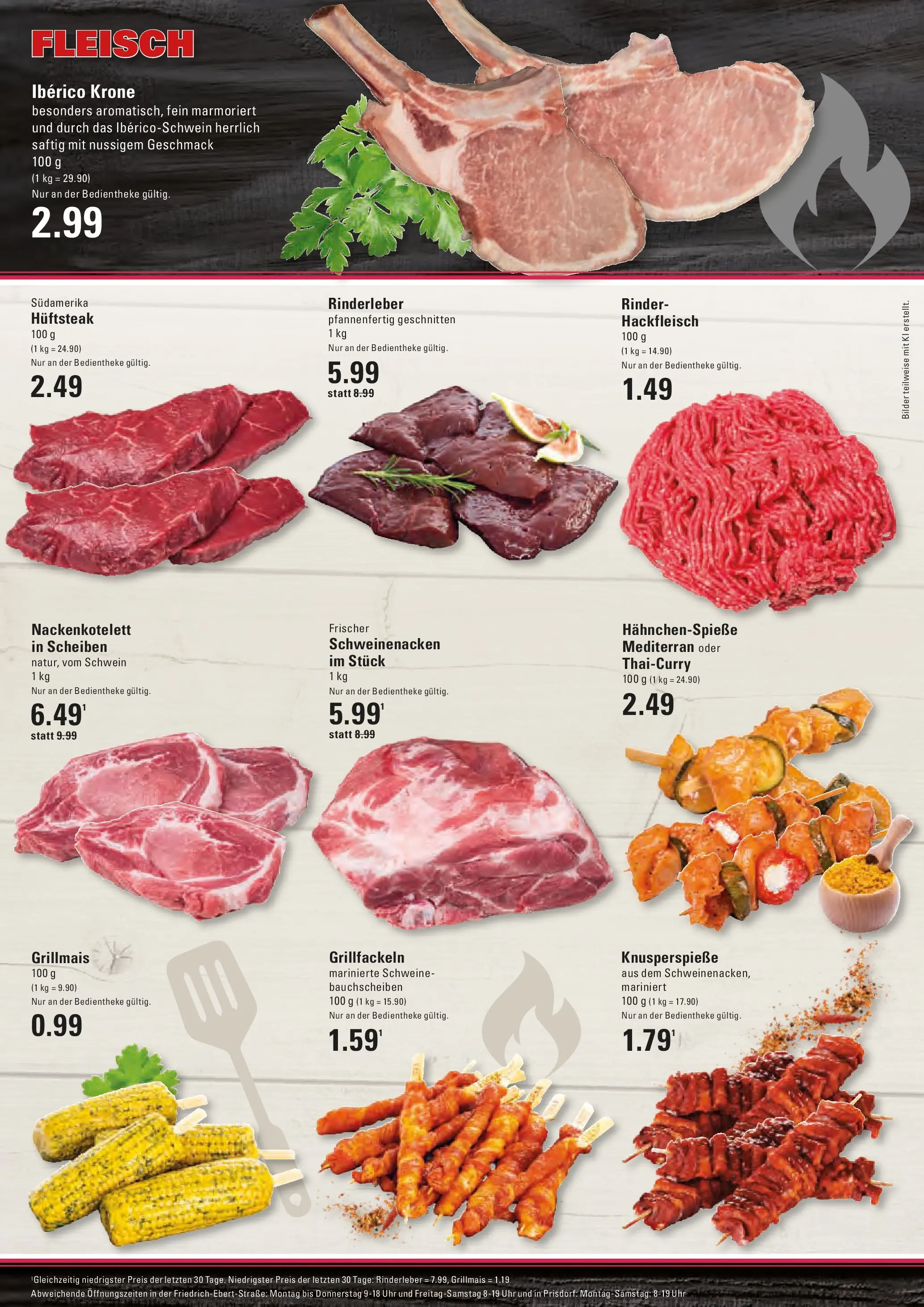 Edeka prospekt Hamburg (ab 22.06.2026) » Angebote Online | Seite: 4 | Produkte: Schweinenacken, Fleisch, Uhr, Hackfleisch
