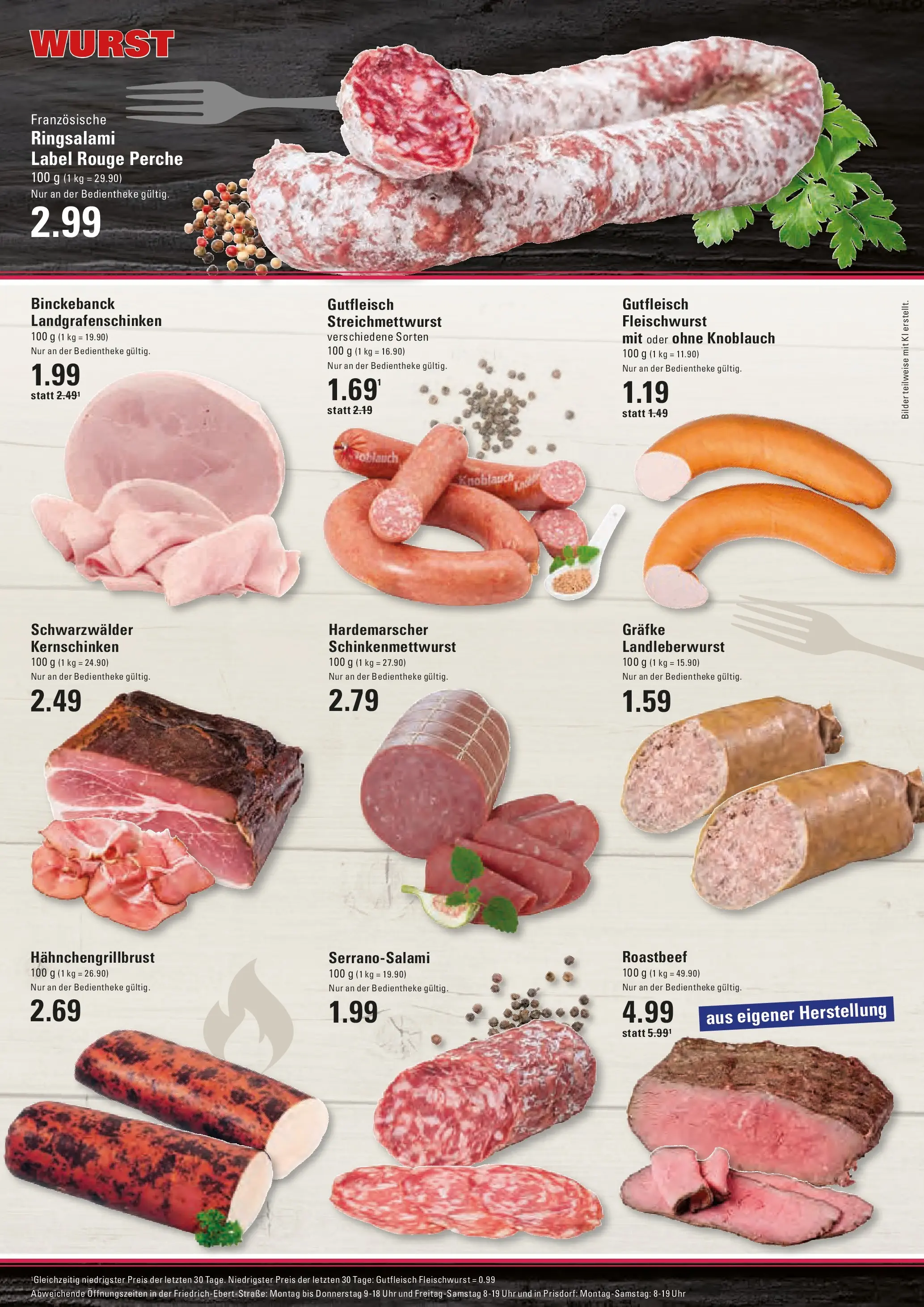 Edeka prospekt Hamburg (ab 22.06.2026) » Angebote Online | Seite: 5 | Produkte: Roastbeef, Wurst, Knoblauch, Uhr