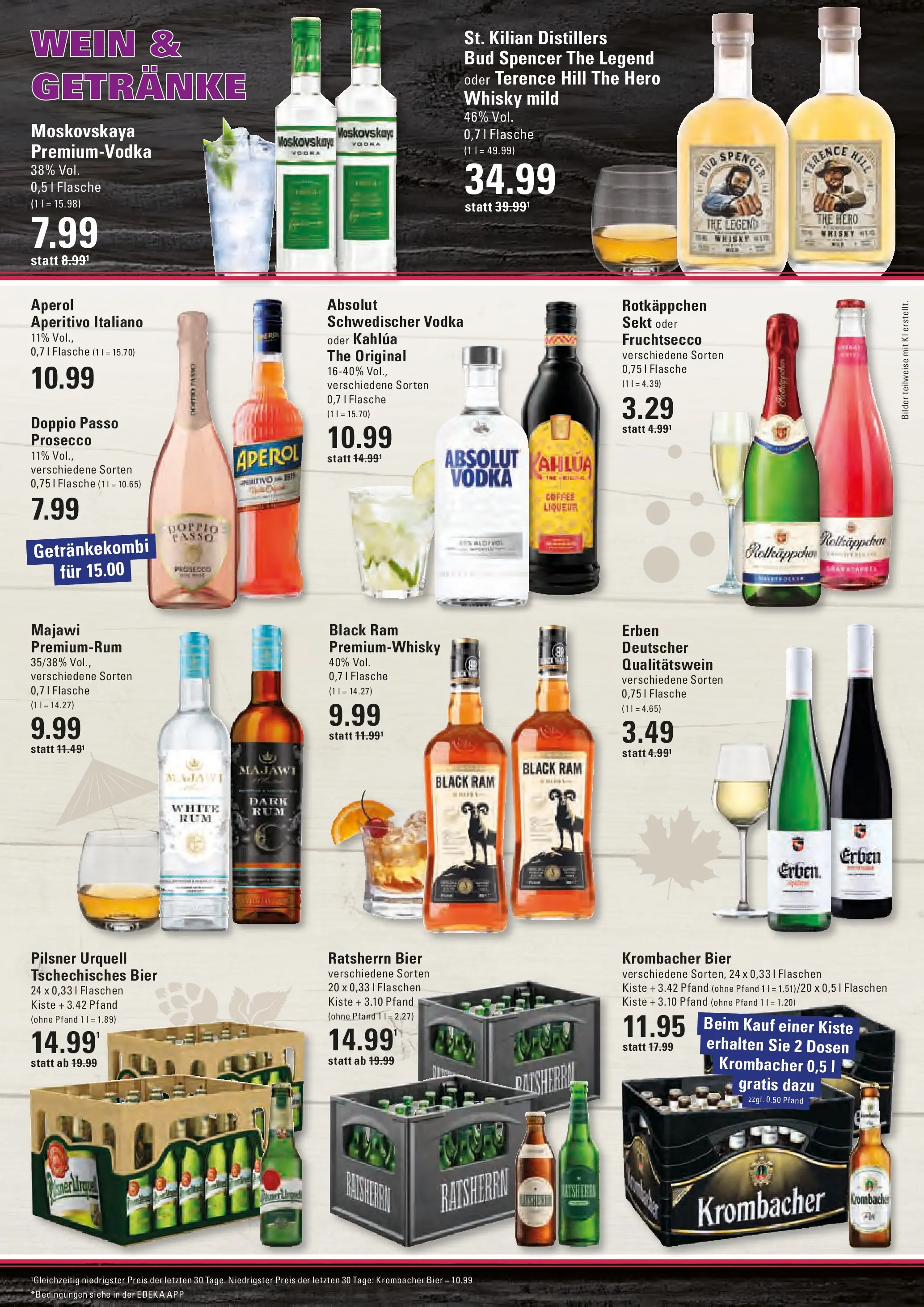 Edeka prospekt Hamburg (ab 22.06.2026) » Angebote Online | Seite: 15 | Produkte: Bier, Bilder, Pilsner urquell, Krombacher