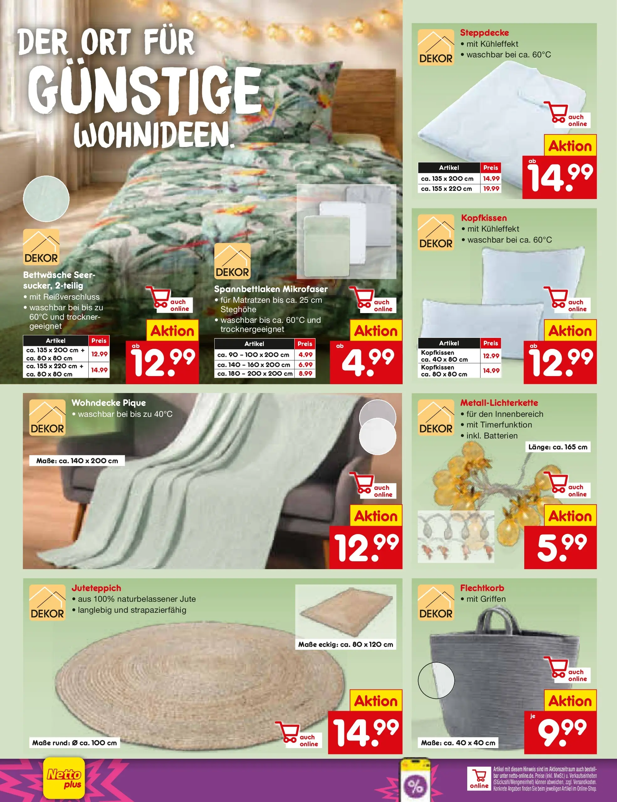 Netto Marken-Discount Prospekt Metten (ab 29.06.2026) » Angebote | Seite: 44 | Produkte: Trockner, Batterien, Bettwäsche, Kopfkissen