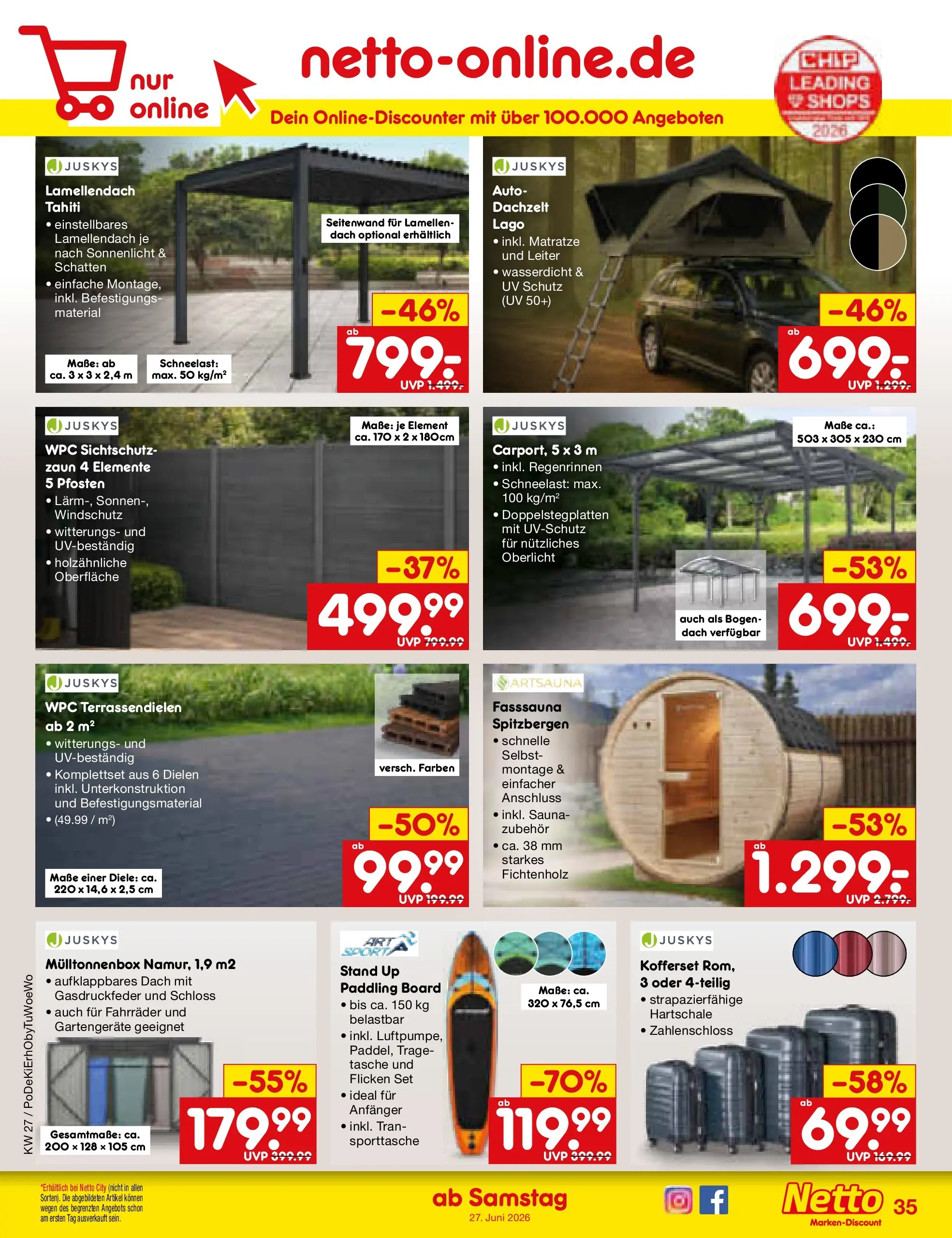 Netto Marken-Discount Prospekt Metten (ab 29.06.2026) » Angebote | Seite: 53 | Produkte: Tasche, Matratze