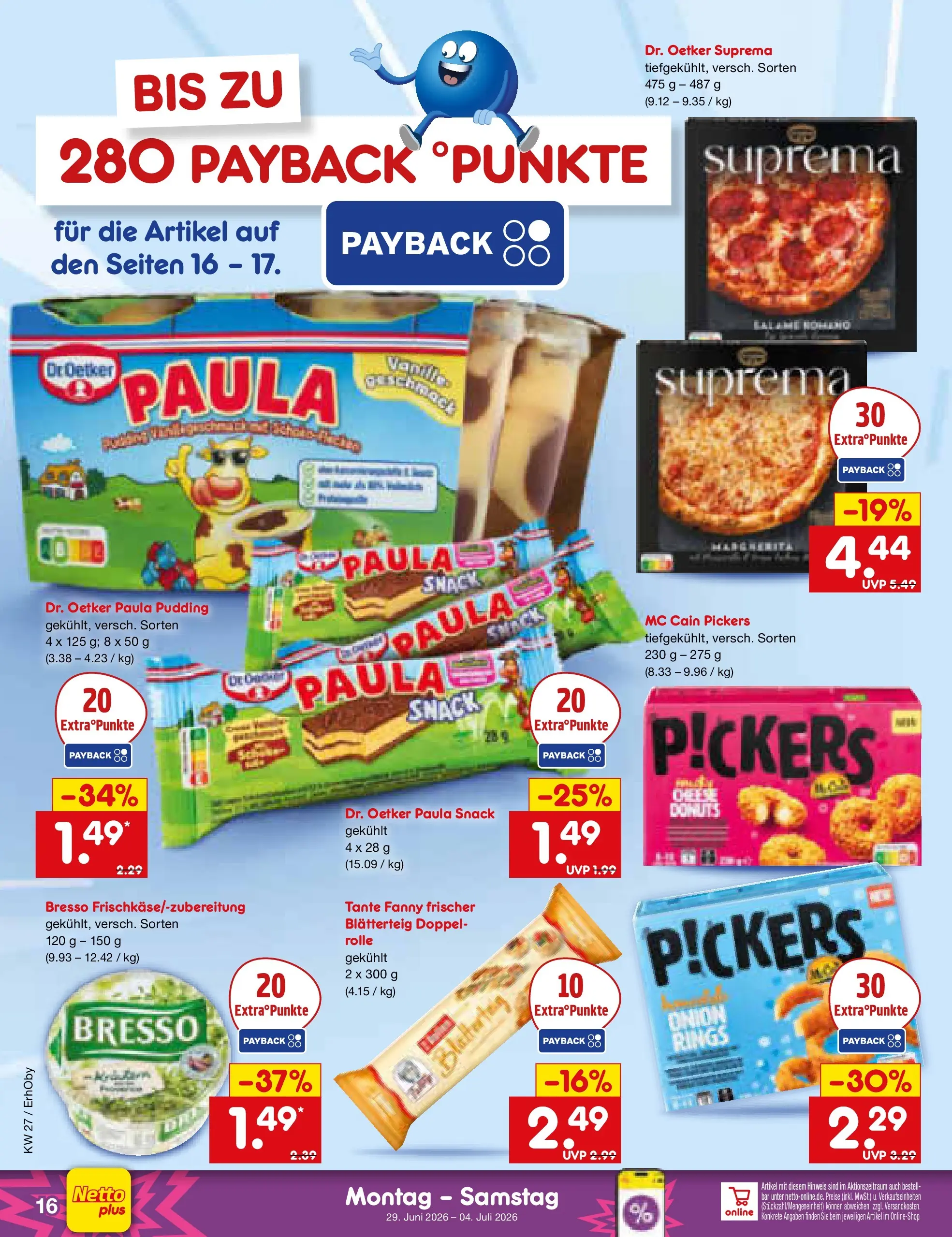 Netto Marken-Discount Prospekt Metten (ab 29.06.2026) » Angebote | Seite: 22 | Produkte: Pudding, Bresso