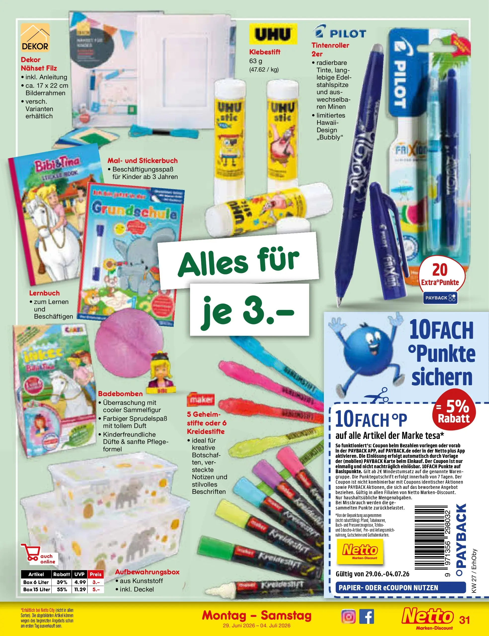 Netto Marken-Discount Prospekt Metten (ab 29.06.2026) » Angebote | Seite: 47 | Produkte: Box, Duft, Bilderrahmen