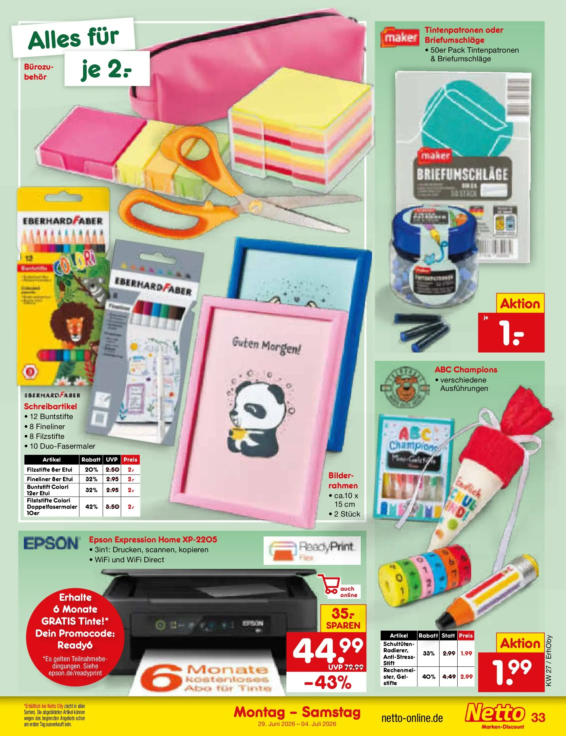 Netto Marken-Discount Prospekt Metten (ab 29.06.2026) » Angebote | Seite: 49 | Produkte: Epson, Bilder