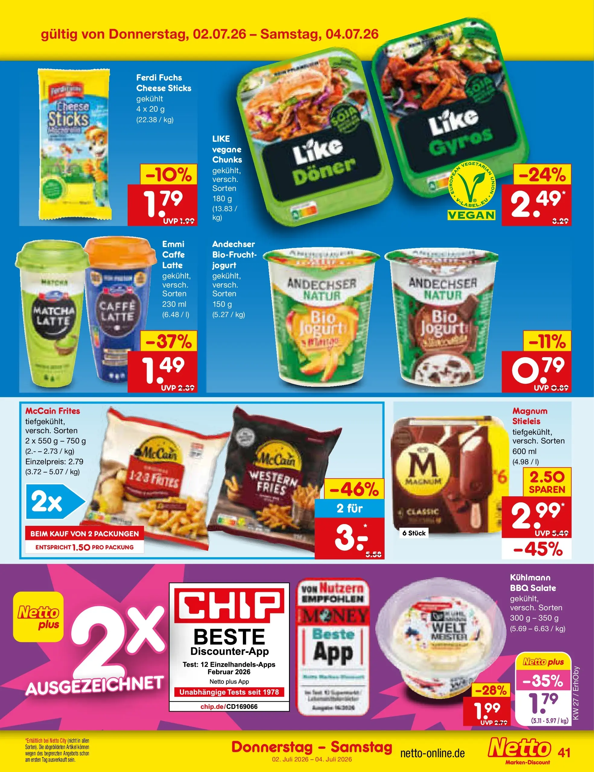Netto Marken-Discount Prospekt Metten (ab 29.06.2026) » Angebote | Seite: 59 | Produkte: McCain, Gyros