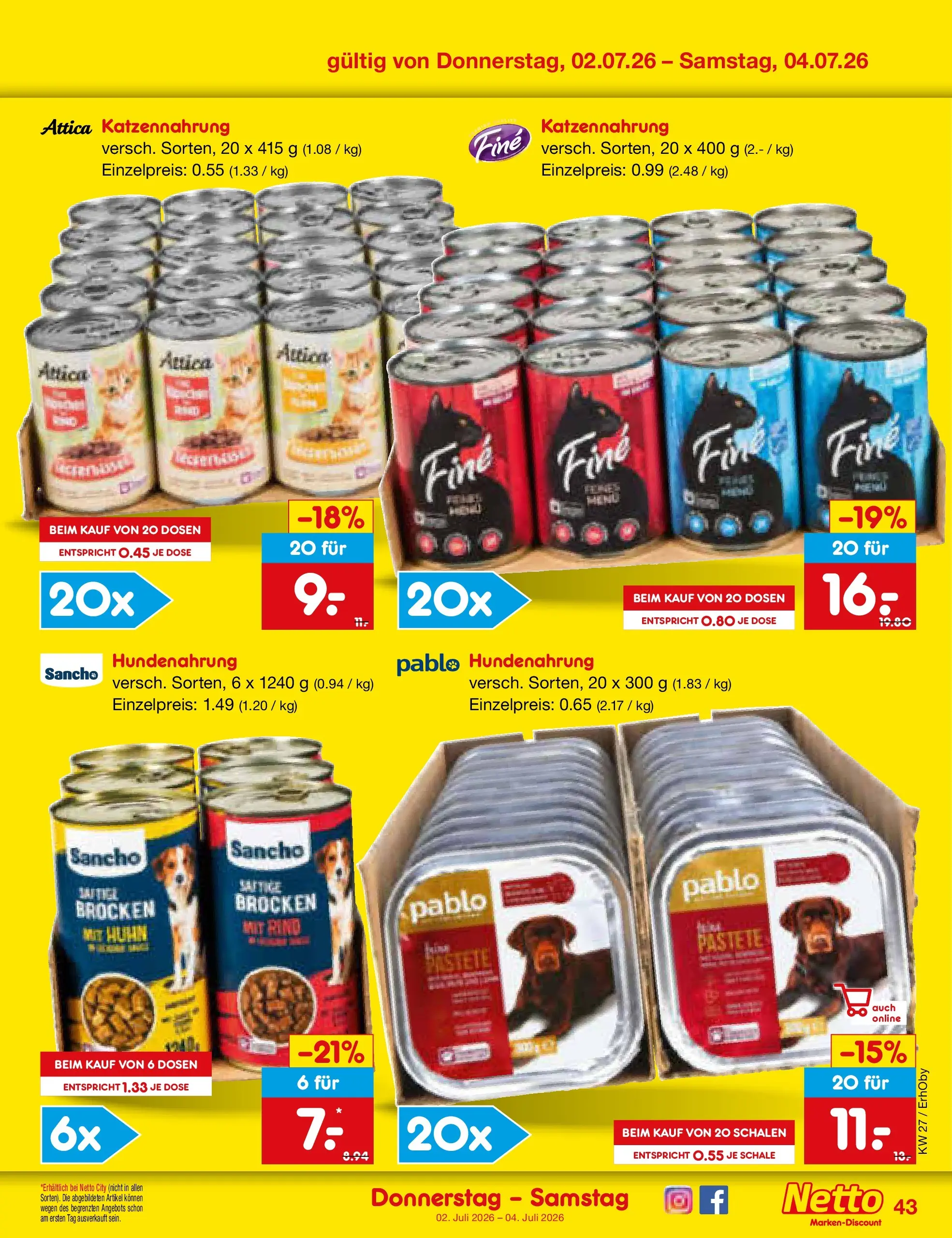 Netto Marken-Discount Prospekt Metten (ab 29.06.2026) » Angebote | Seite: 63